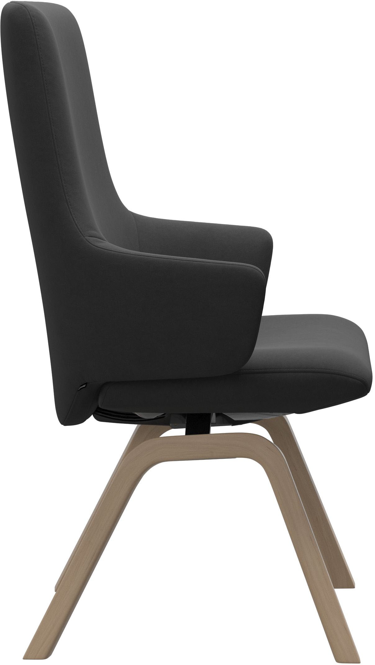 Stressless® Polsterstuhl »Laurel«, Microfaser DINAMICA, High Back mit Armlehne, Größe L, mit schräggestellten Beinen in Eiche