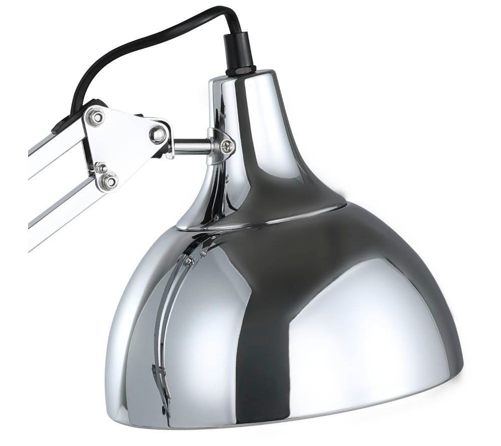 EGLO Tischleuchte »BORGILLIO Tischlampe, Stahl, E27, IP20, Schreibtischlampe, Lampe«, 1 flammig, Leuchtmittel E27 | ohne Leuchtmittel, Tischleuchte, L40 x B19 x H71 cm, chrom, 1X40W exkl.