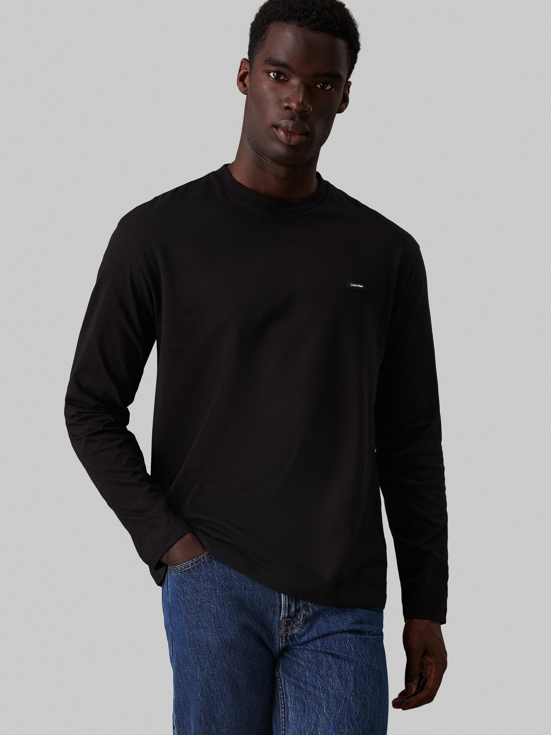 Calvin Klein Langarmshirt »COTTON COMFORT LS T-SHIRT«, mit Logopatch