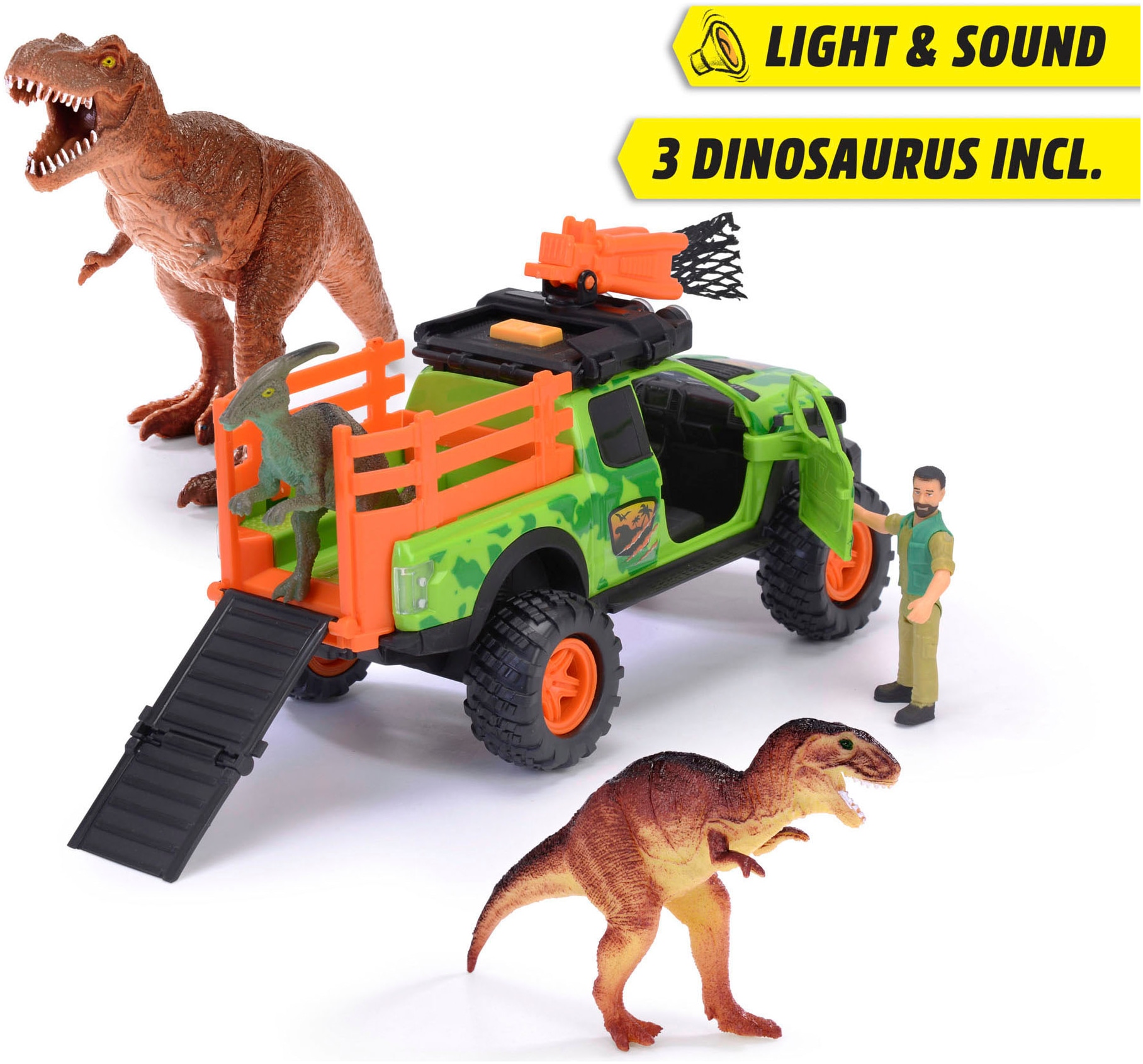 Dickie Toys Spielfigur »Spielset - Dino Hunter«, mit Licht und Sound