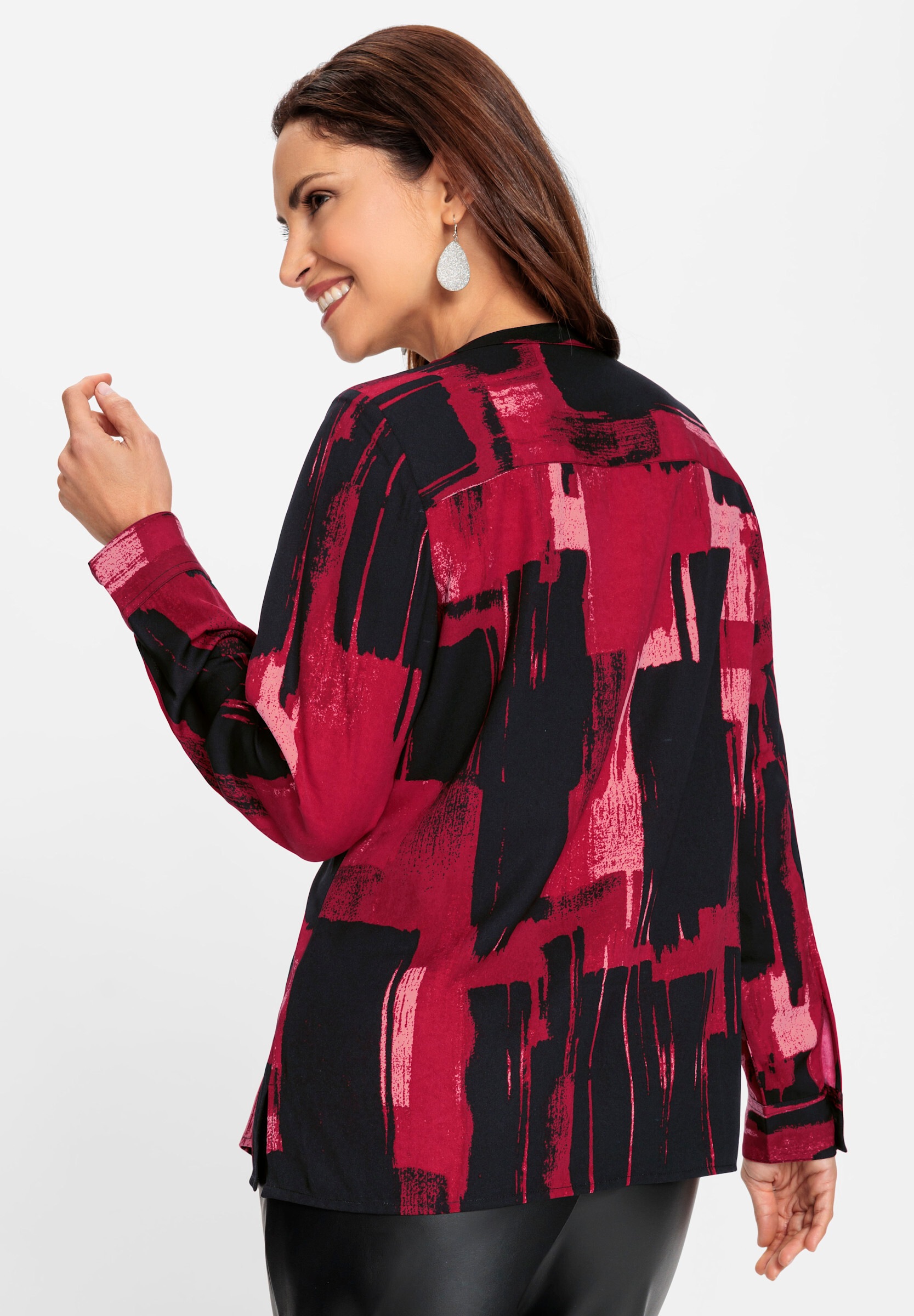 Witt Klassische Bluse »Druck-Bluse Druckbluse mit Krempelärmeln«