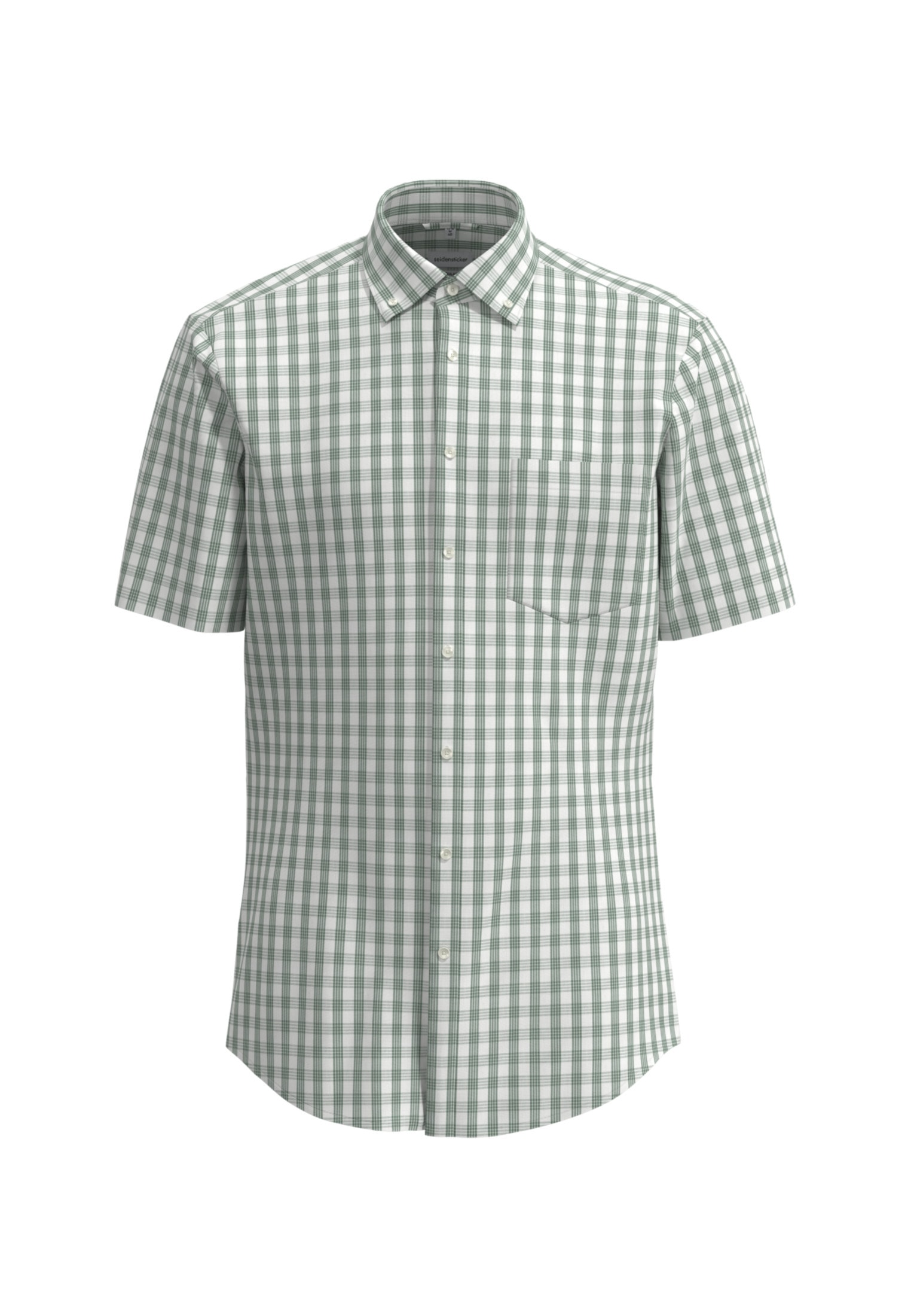seidensticker Businesshemd »Comfort«, Comfort Kurzarm Button-Down-Kragen Karo