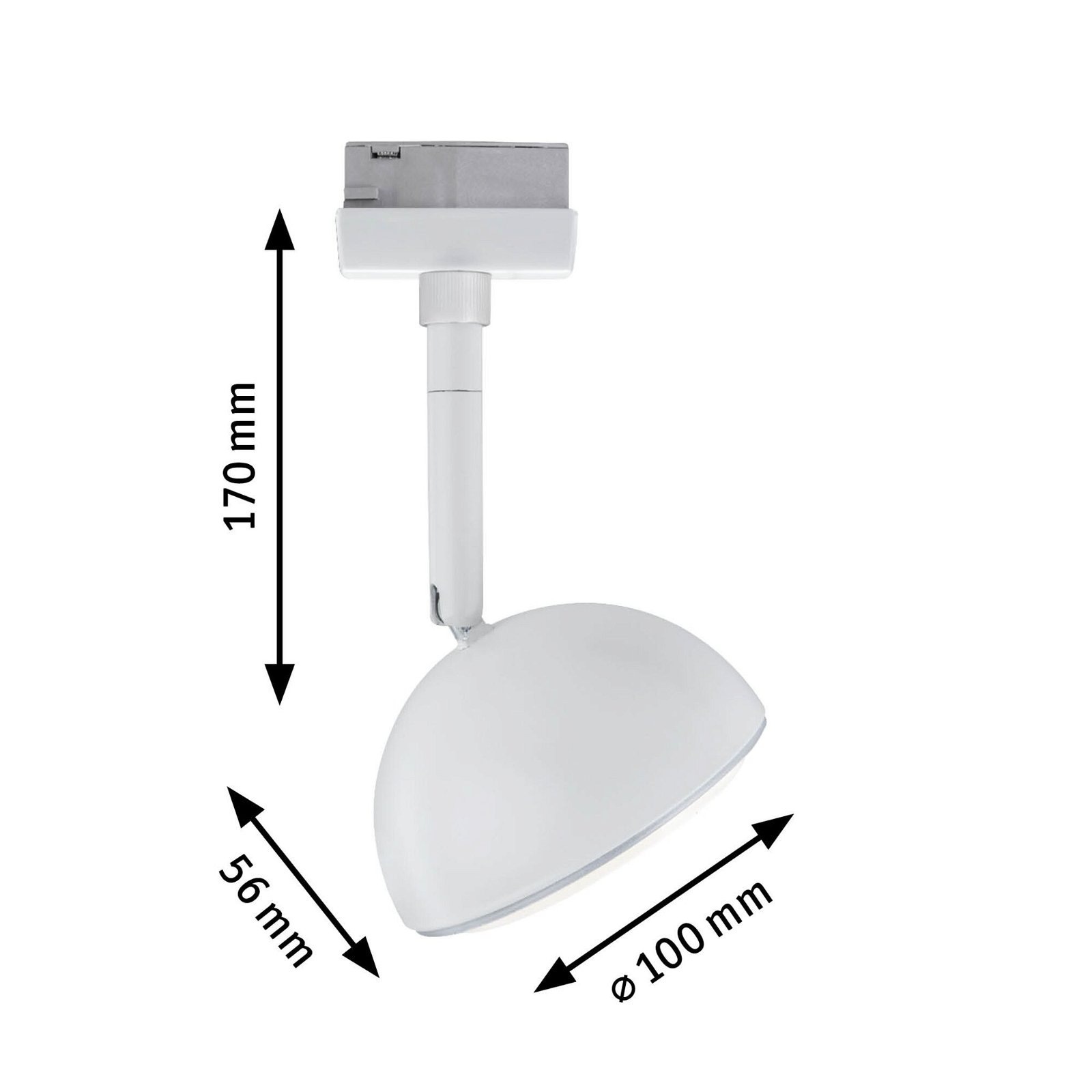 Paulmann Schienensystem-Leuchten »URail Schienenspot Hemi Einzelspot 425lm 5W 3000K 230V Weiß« LED-Modul 1 Stk. Warmweiß