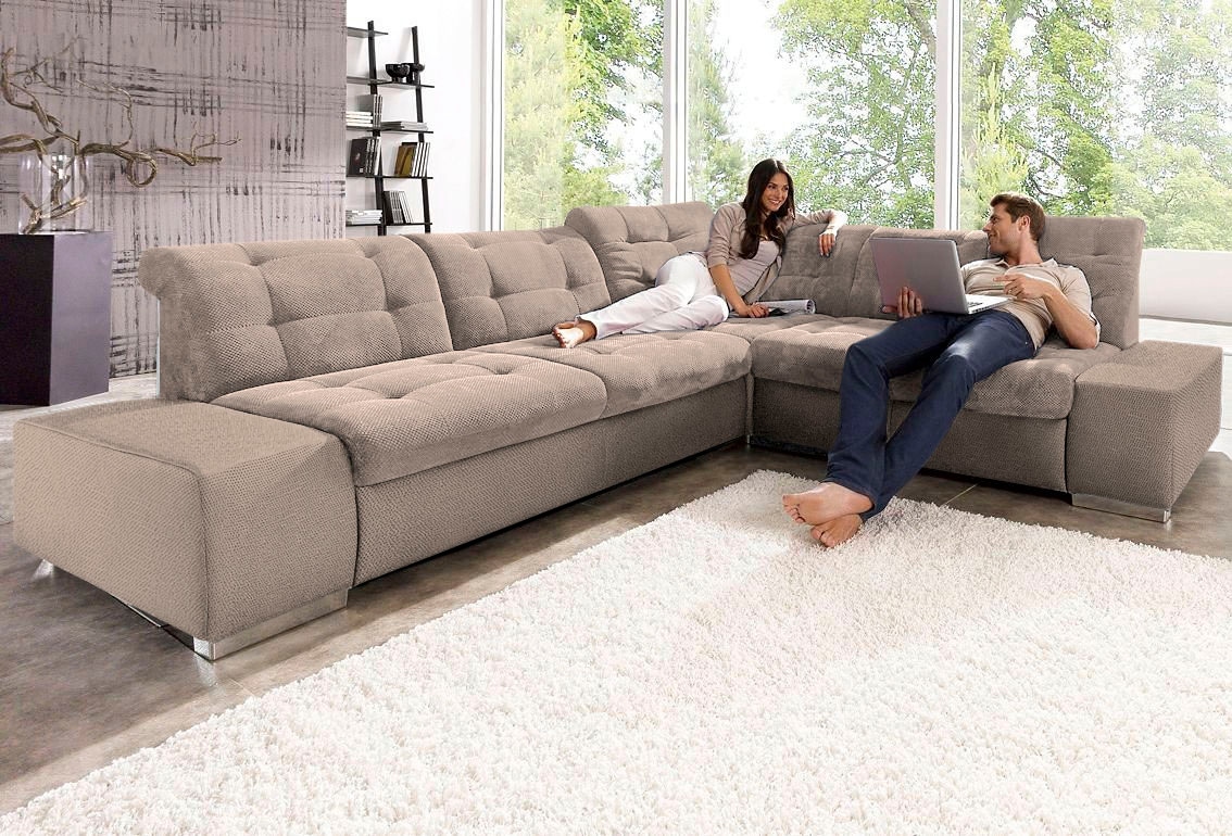 sit&more Ecksofa »Pale L-Form«, inklusive Kopfteilverstellung, wahlweise mit Bettfunktion