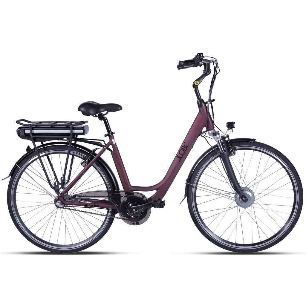 LLobe E-Bike »Metropolitan JOY 2.0, 8Ah«, 7 Gang, Shimano, Frontmotor 250 W