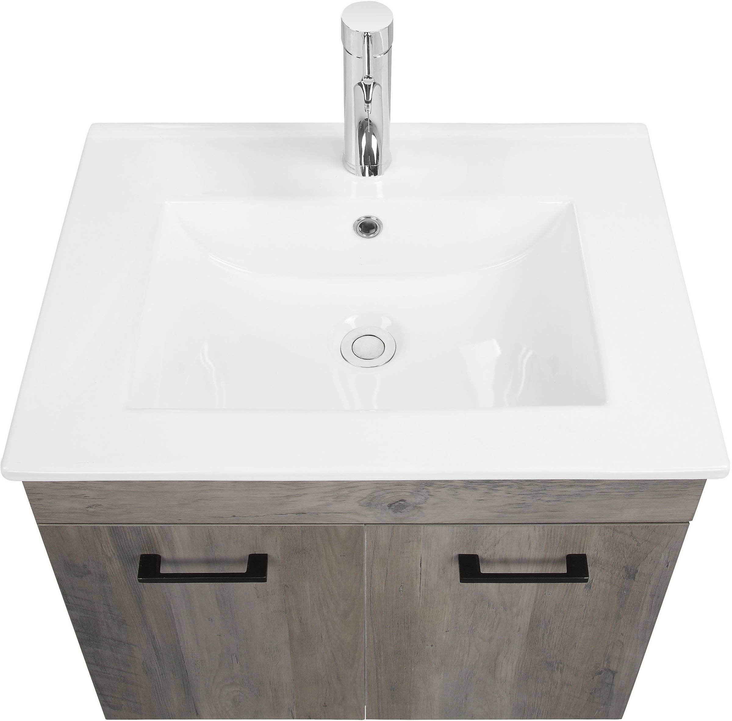 welltime Waschtisch »Florenz, Breite 60cm, 2 Tür, 2 Fächer, MDF-Front«, Waschplatz mit 2 Türen,in verschiedenen Farben erhältlich, Badmöbel