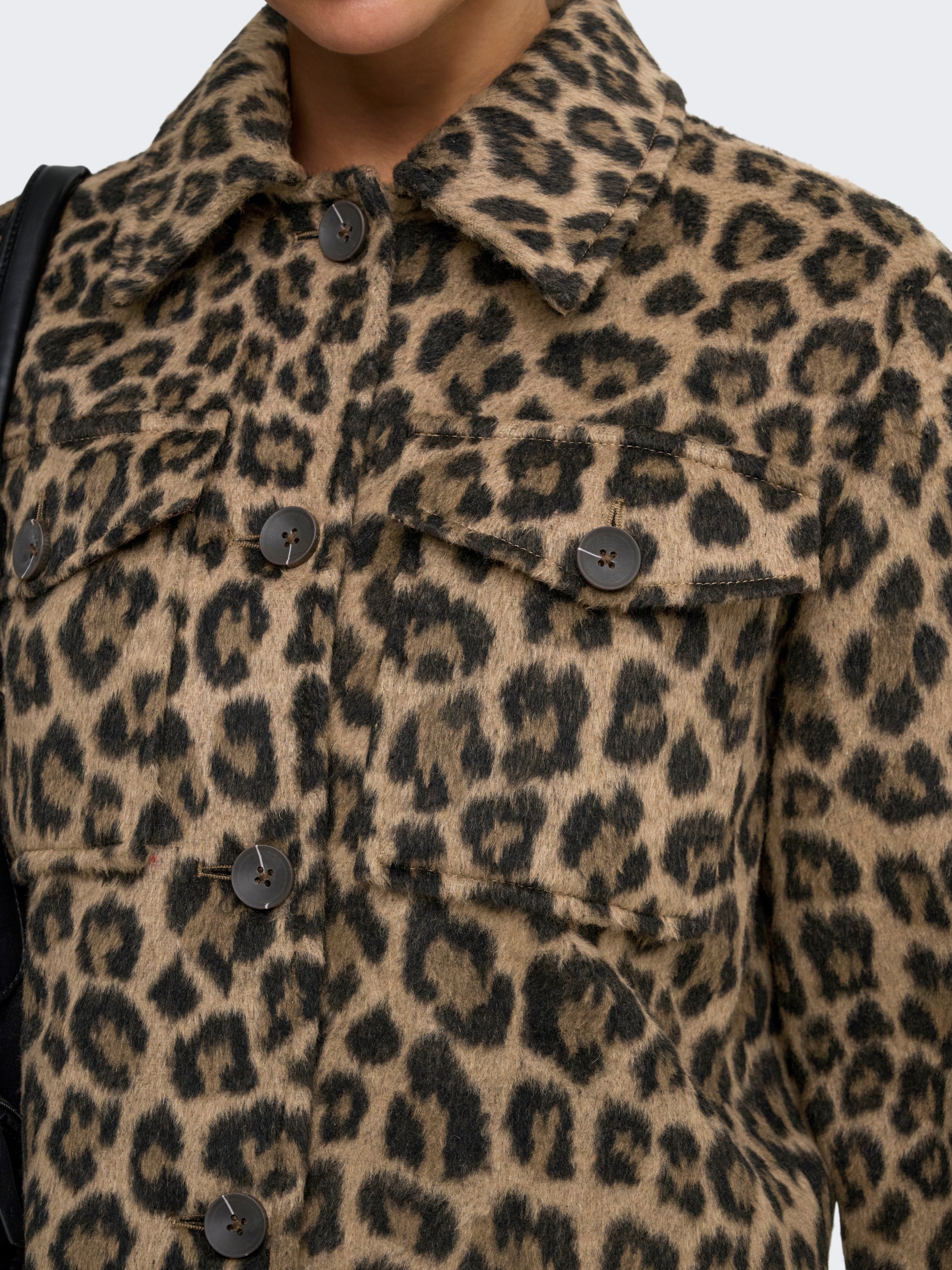 ONLY Fellimitatjacke »ONLEMILIA SHORT JACKET CC OTW« Materialmix, animal-print