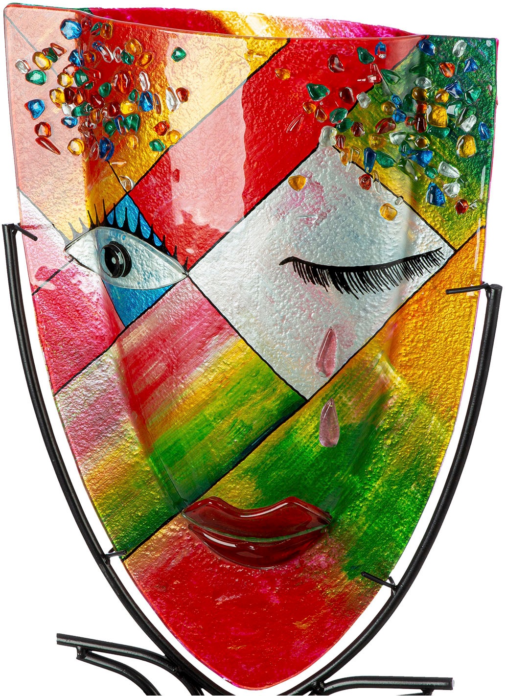 Casablanca by Gilde Tischvase »Gesichtsvase oval Dreaming orange H. 49 cm«, (1 St.)