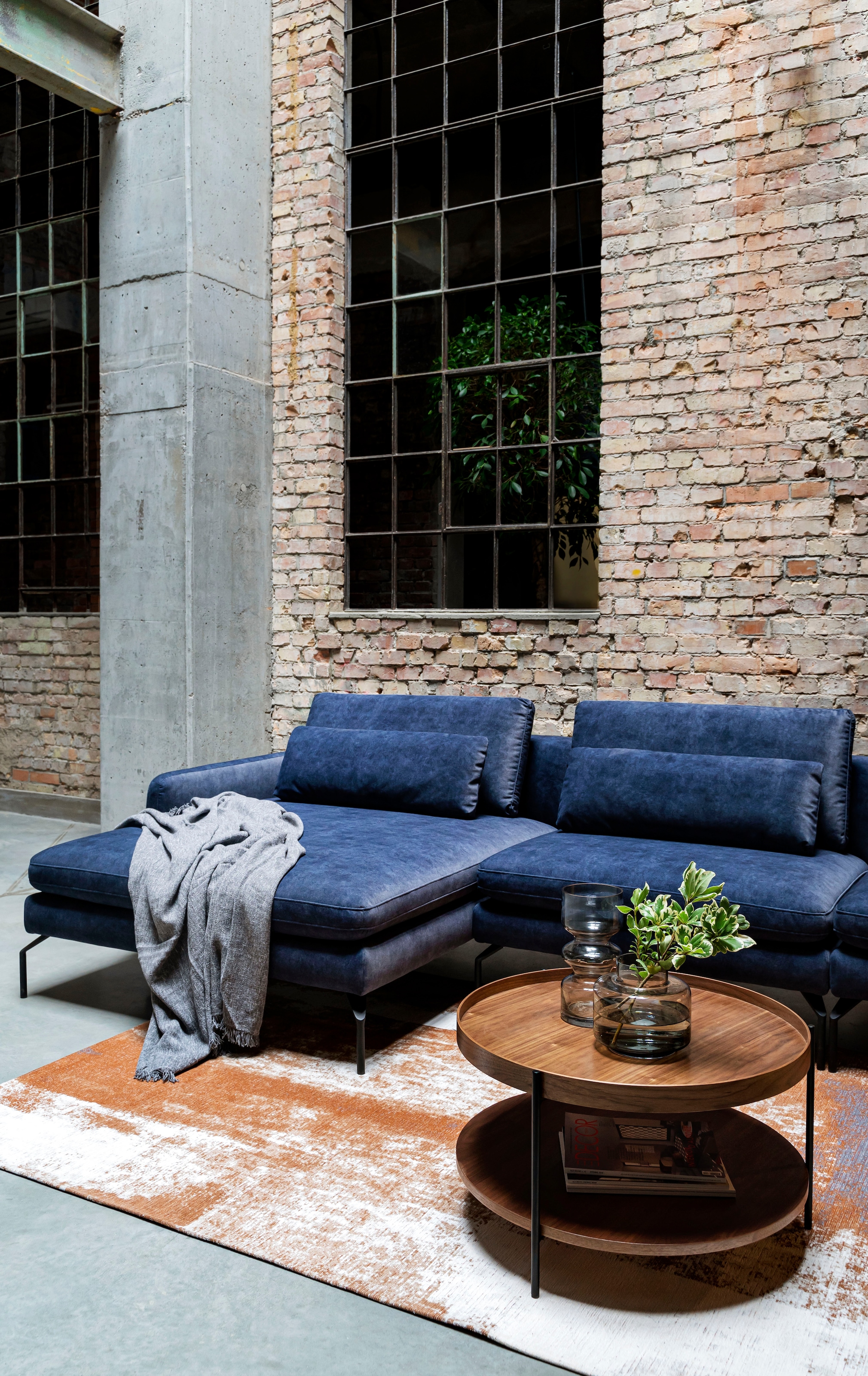 exxpo - sofa fashion Ecksofa »Komfortsofa Look, moderner Webvelours Bezug, extrabreite Sitzflächen« komfortabler Sitz, L-Form, Breite 329cm, hoher Designfuß, OTTOs Choice