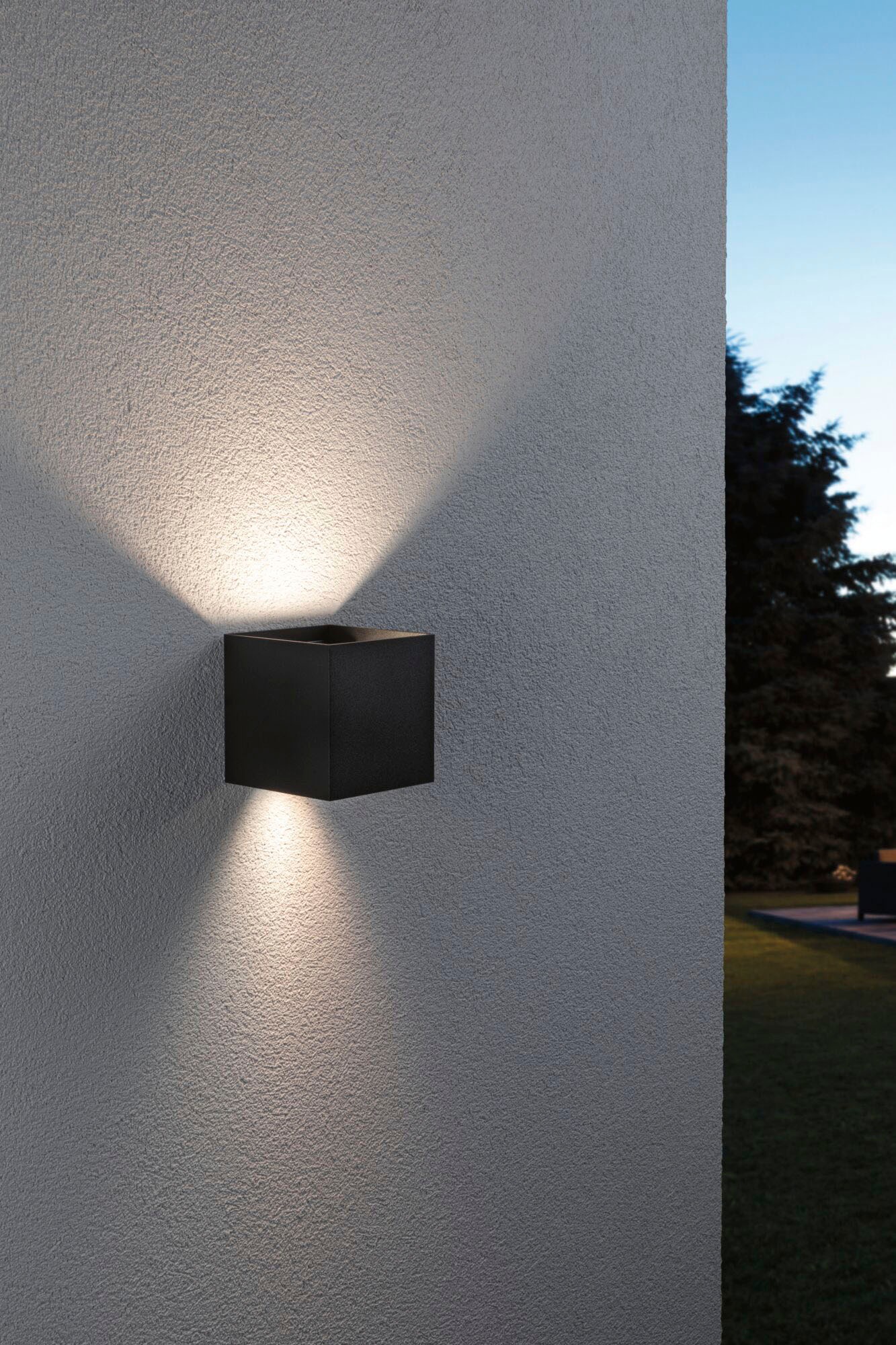 Paulmann LED Außen-Wandleuchte »Outdoor 230V Cybo RGBW Zigbee 2000-6500K anthrazit«, 2 flammig, Zigbee RGBW