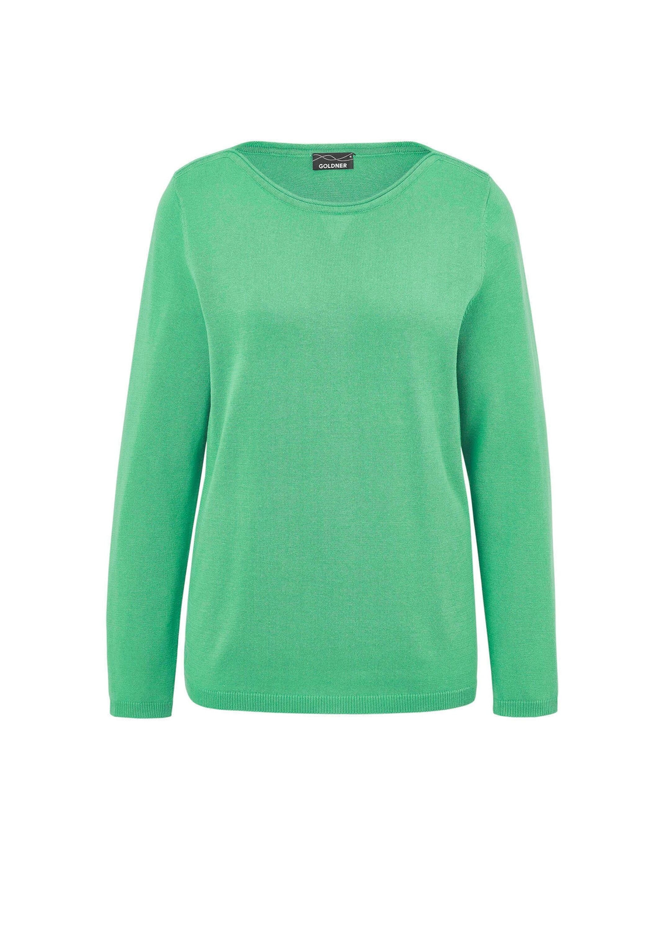 GOLDNER Strickpullover »Pullover mit U-Boot-Ausschnitt aus Baumwoll-Viskose-Mix« keine/nicht relevant