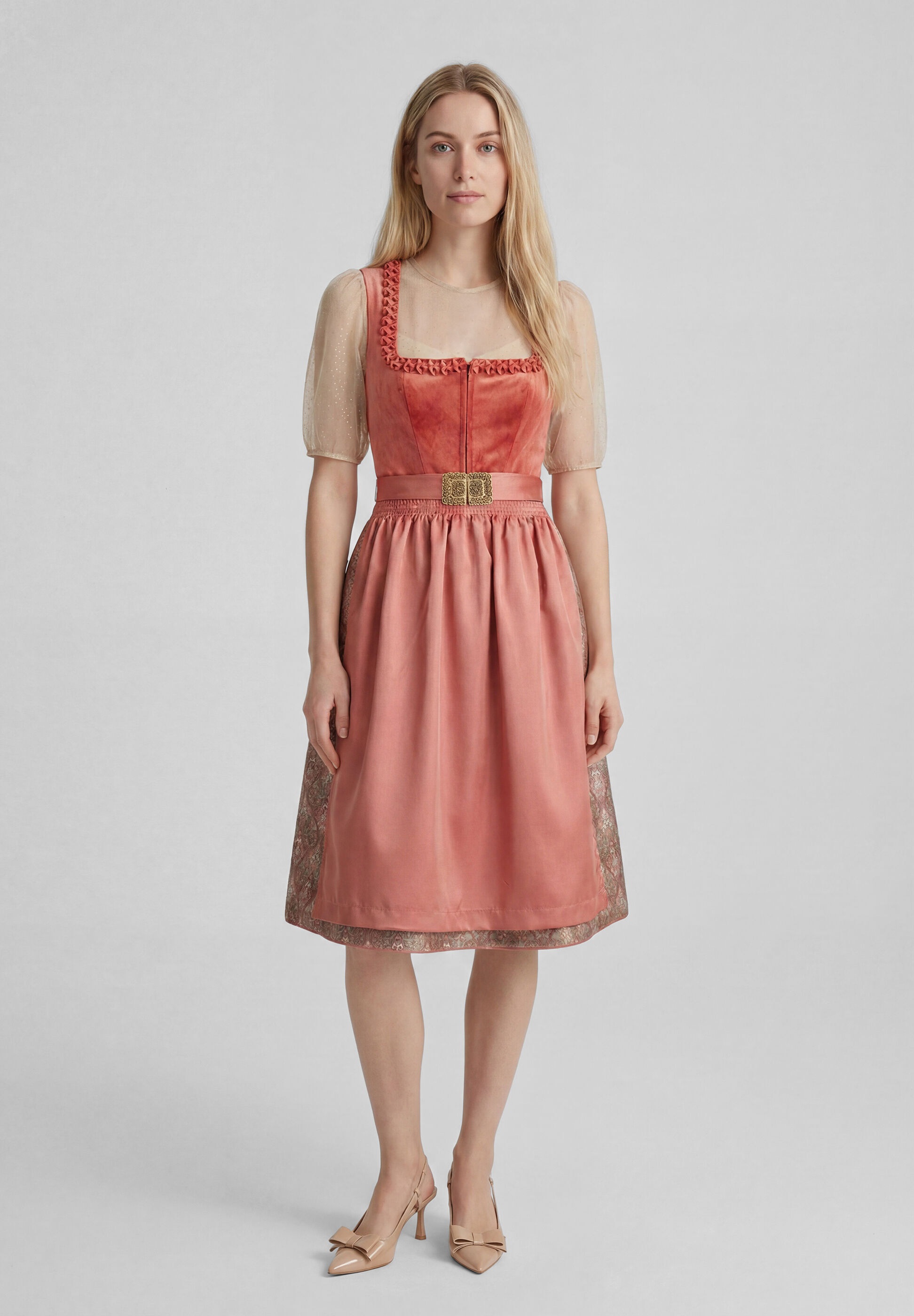 Spieth & Wensky Dirndl »Spieth & Wensky Dirndl Koral« mit dekorativer Schürze