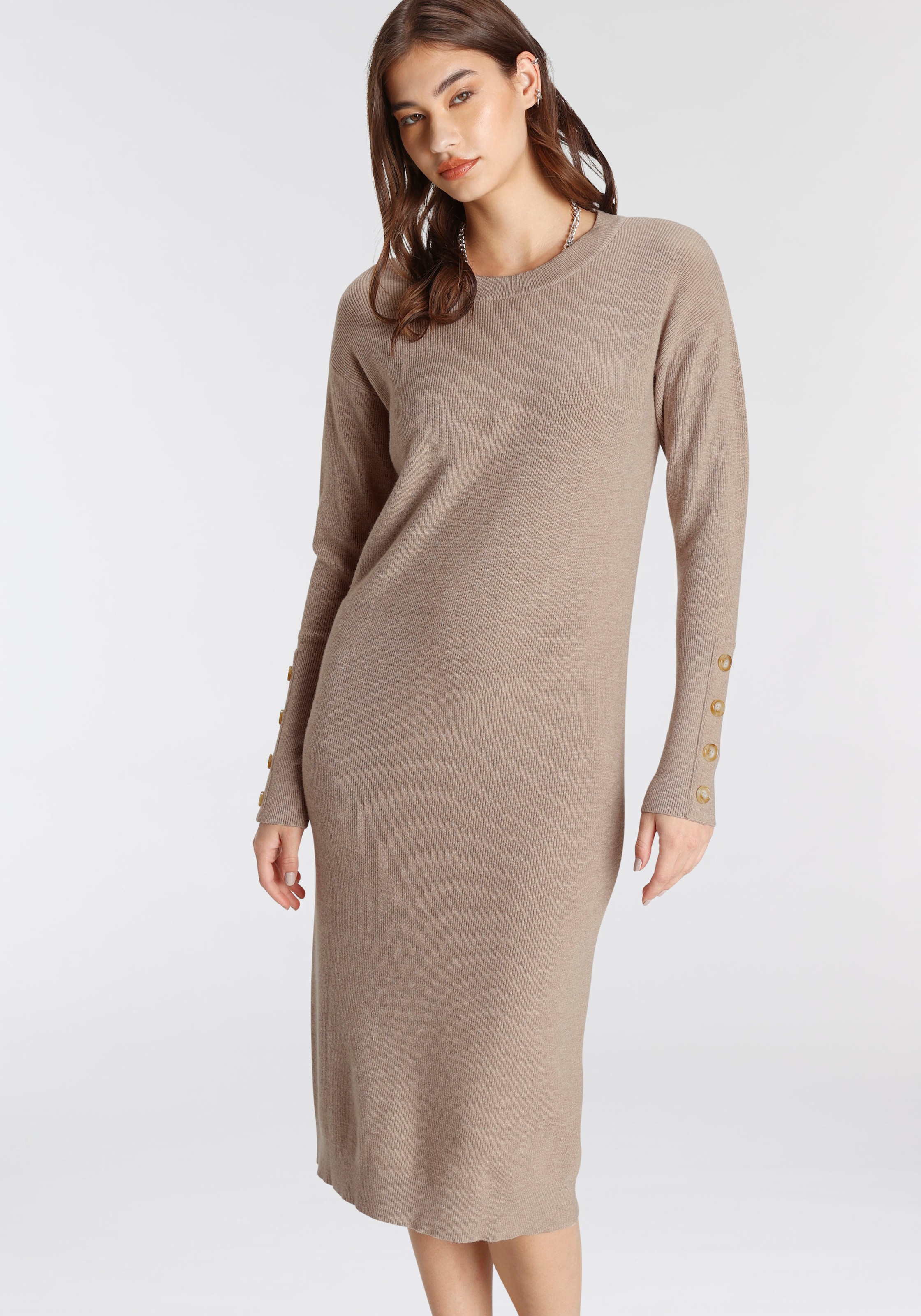 Laura Scott Strickkleid, mit Zierknöpfen