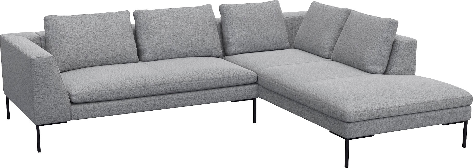 FLEXLUX Ecksofa »Loano«, modernes Sofa, frei im Raum stellbar, lose Kissen, Kaltschaum im Sitz