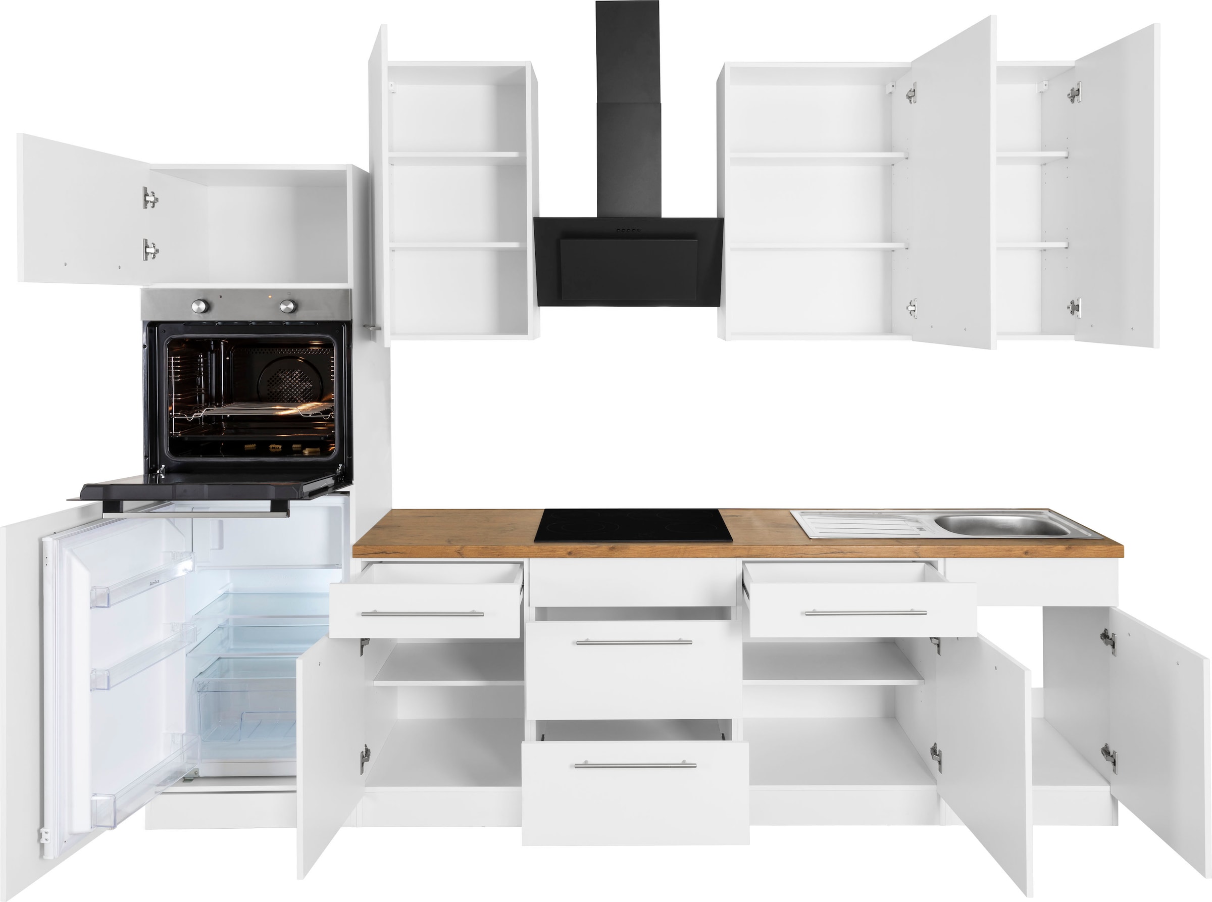 wiho Küchen Küchenzeile »Unna« ohne E-Geräte, Breite 280 cm