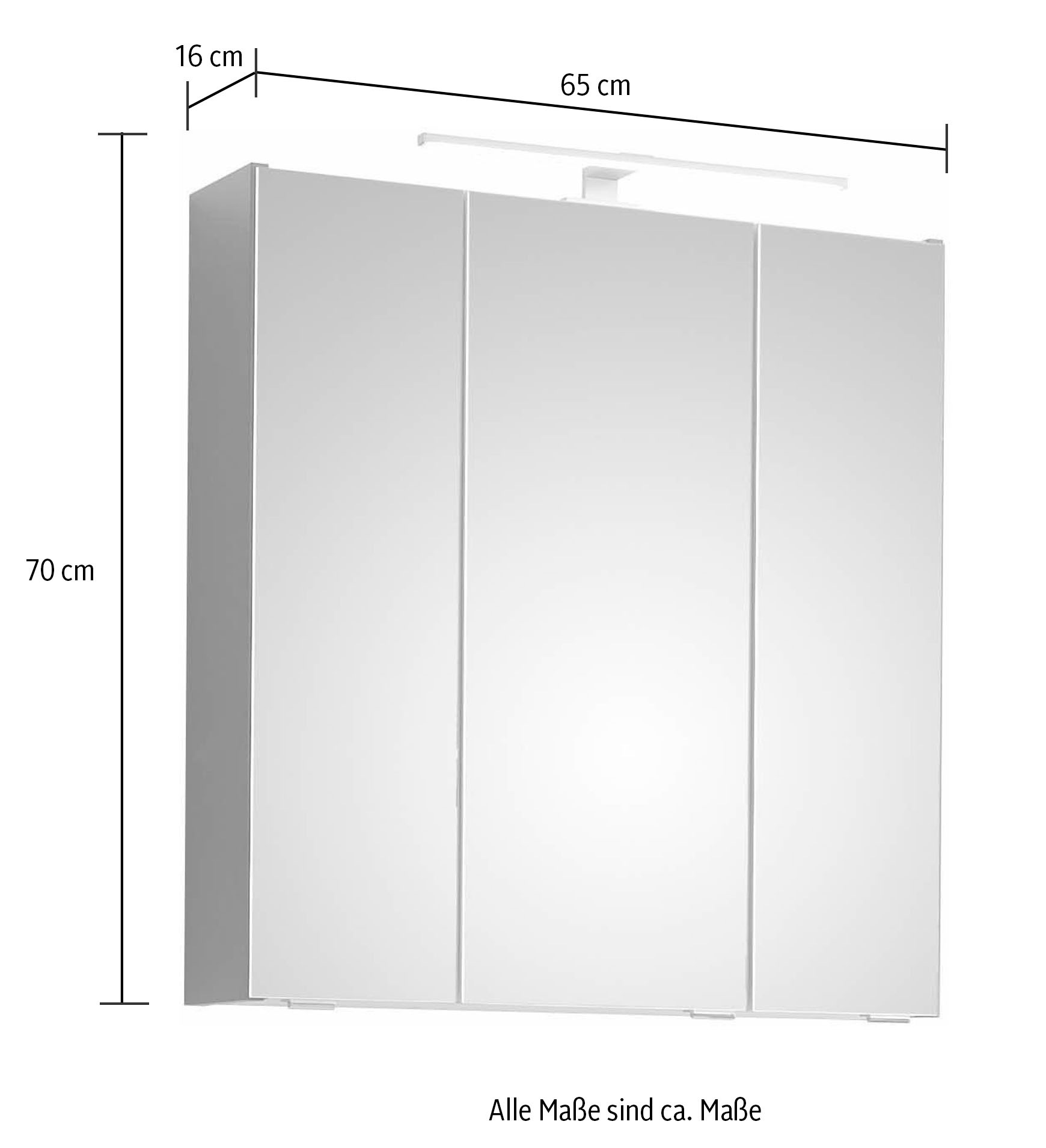 Saphir Badmöbel-Set »Quickset 5-teilig, Waschbeckenunterschrank mit LED-Spiegelschrank«, (5 St.), Hochschrank, Unterschrank, Hängeschrank, inkl. Türdämpfer, 9 Türen