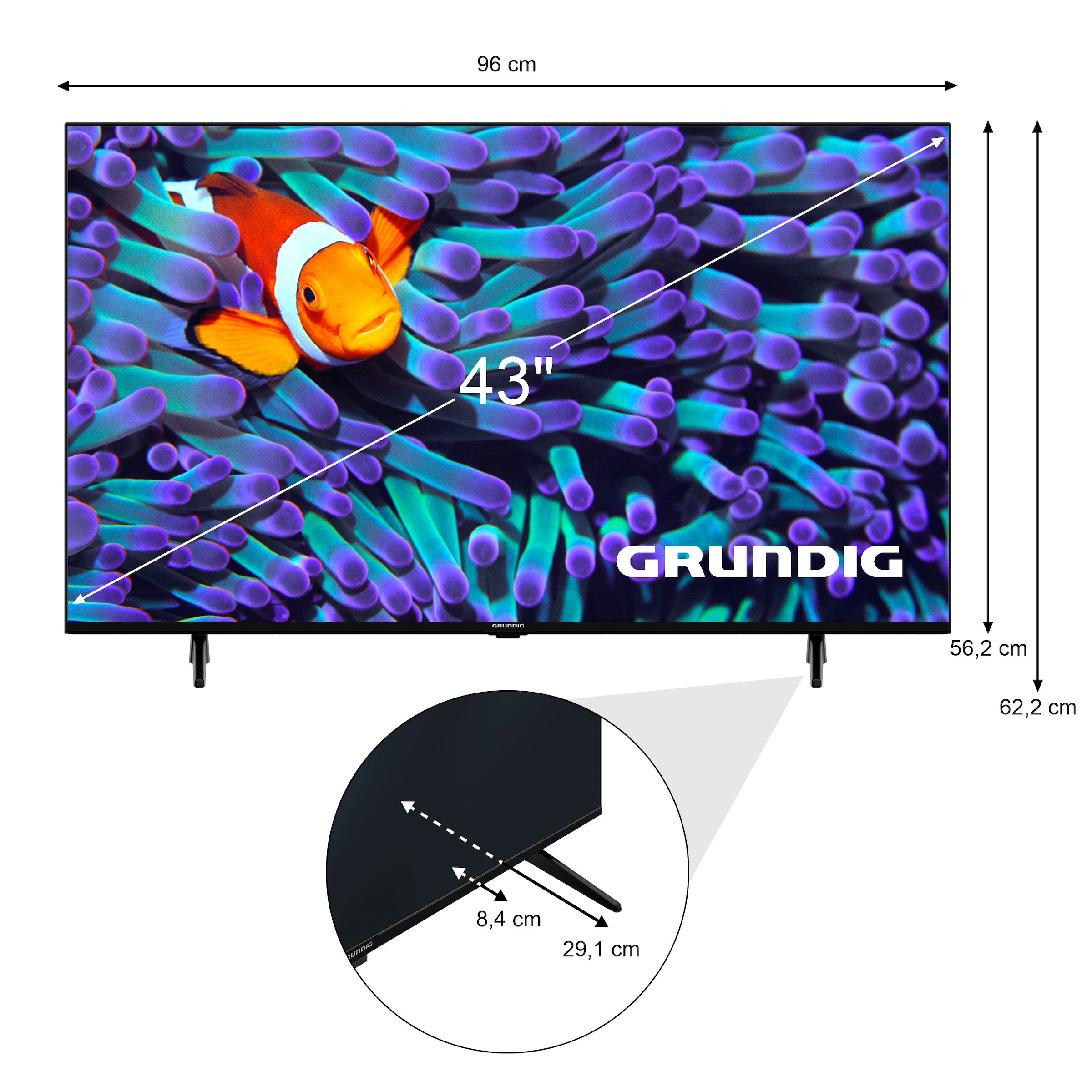 Grundig LED-Fernseher »43 VOE 73 AU5T00«, 108 cm/43 Zoll, 4K Ultra HD, Android TV