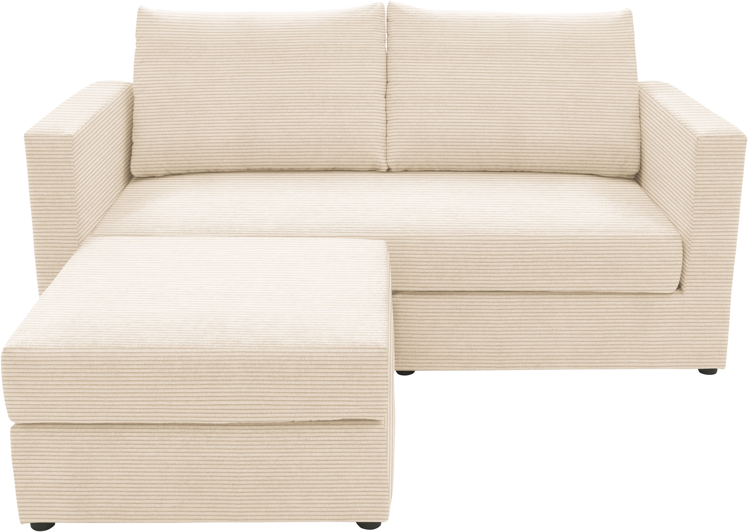 DOMO collection 2-Sitzer »800015, als Sitzmöbel oder Schlafgelegenheit nutzbar, Schlafsofa«, Sitzfläche mit Federkern, inkl. 2 Rückenkissen