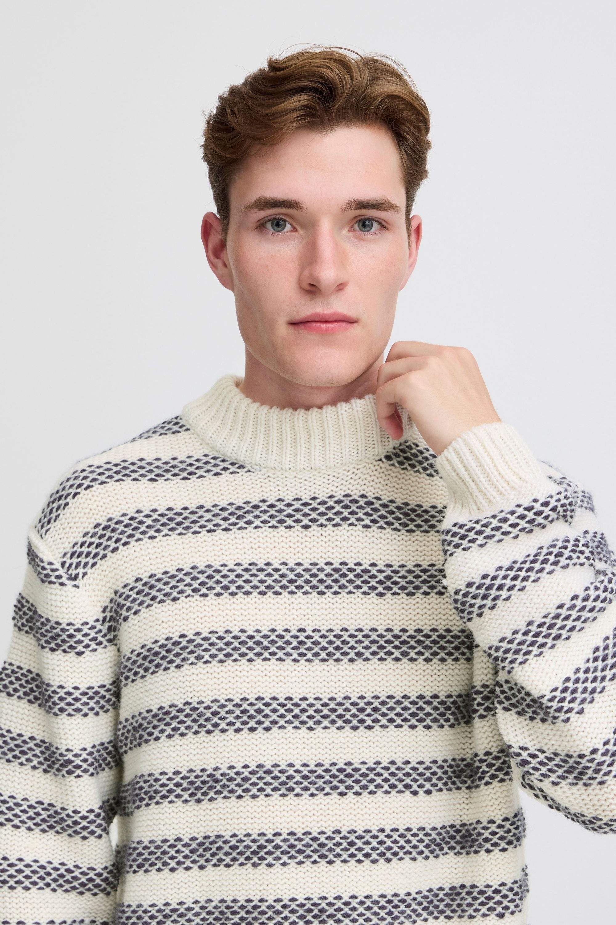 Casual Friday Strickfleece-Pullover »Strickpullover CFKARL striped knit«
