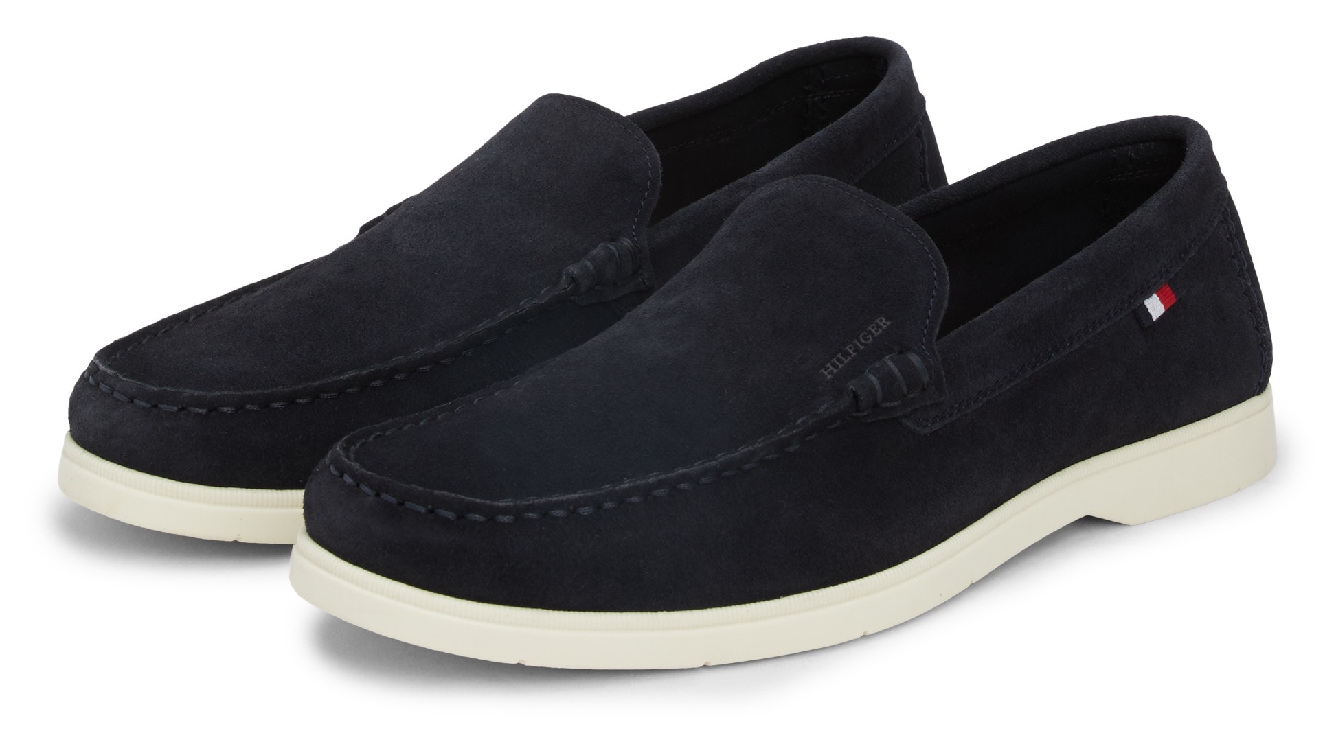 Slipper »HILFIGER CASUAL SUEDE LOAFER«, Businessmode, Schlupfschuh, Freitzeitschuh mit...