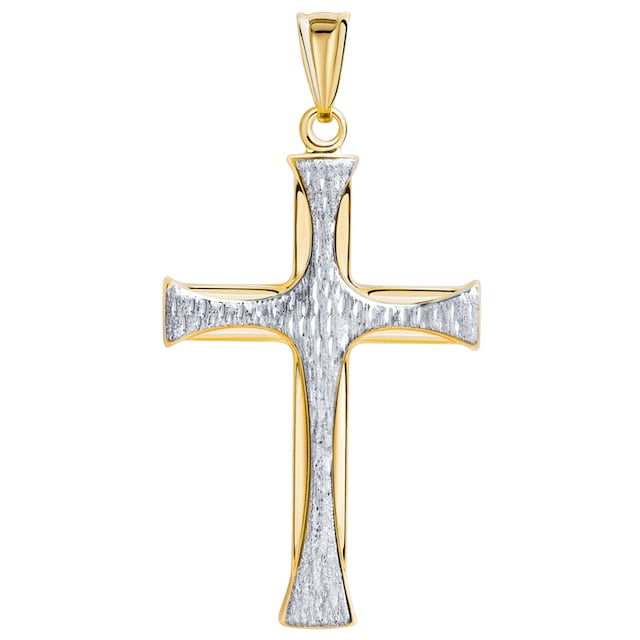 Firetti Kreuzanhänger »Symbol des Glaubens, bicolor, zweifarbig,  doppellagig« auf Raten bestellen