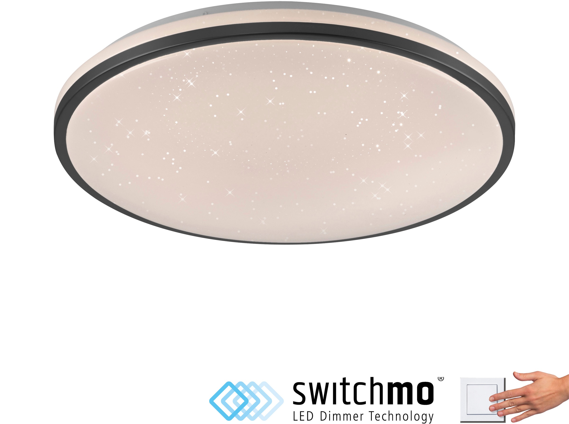 JUST LIGHT Deckenleuchte »KYLE«, 1 flammig, Leuchtmittel LED-Board | LED fest integriert, LED, dimmbar, Switchmo, Memory, nach Trennung vom Netz