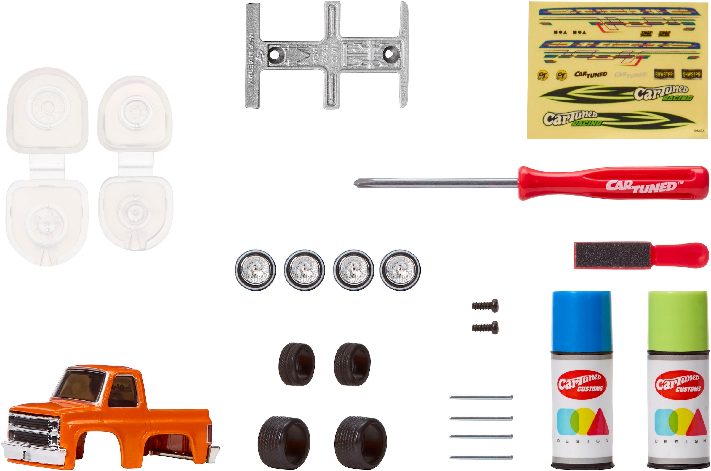 CARTUNED Modellbausatz »CarTuned, Custom Model Kit - 1987 Chevy C10« 1:24