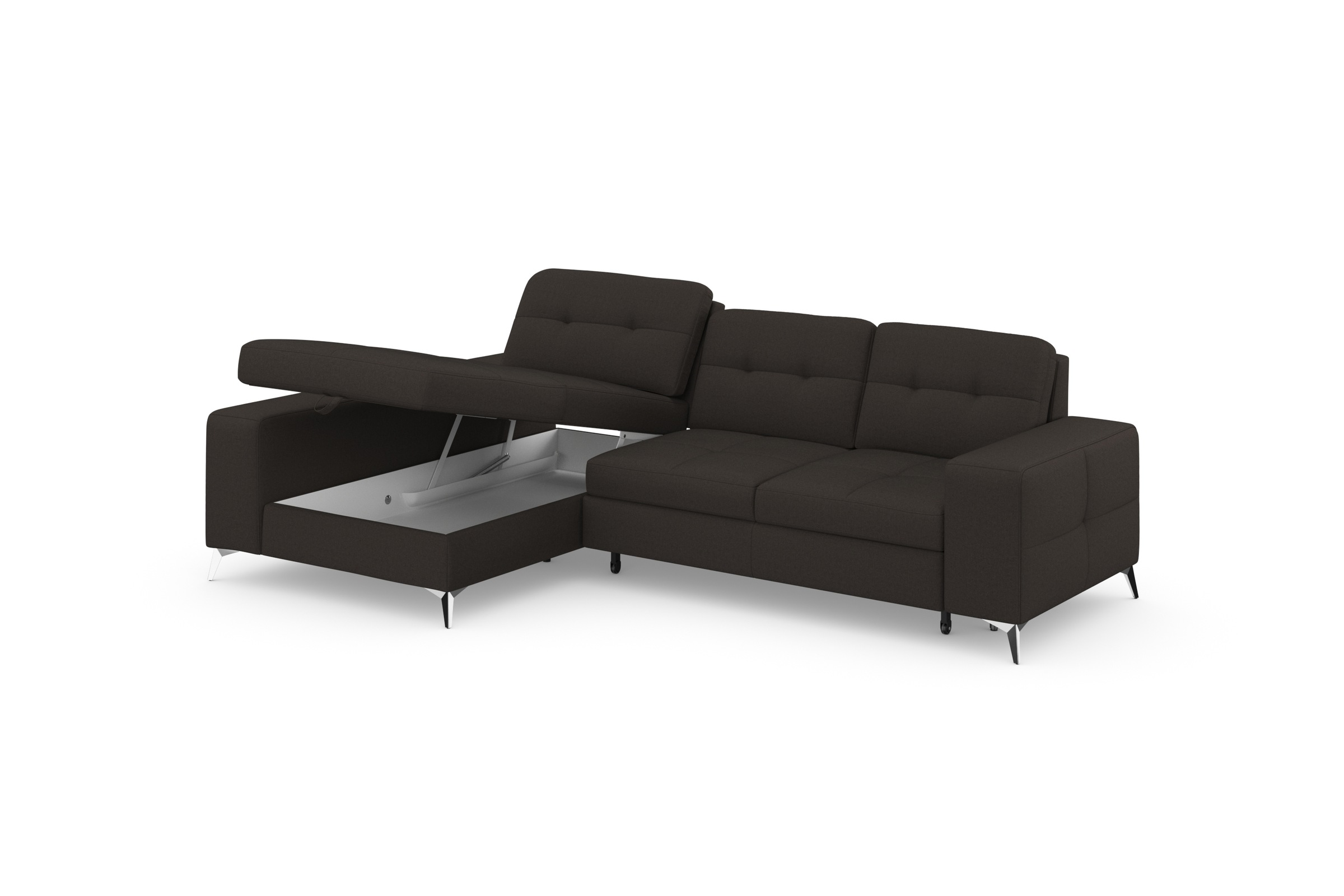sit&more Ecksofa »Baviene L-Form«, inklusive Sitztiefenverstellung und Federkern, wahlweise Bettfunktion
