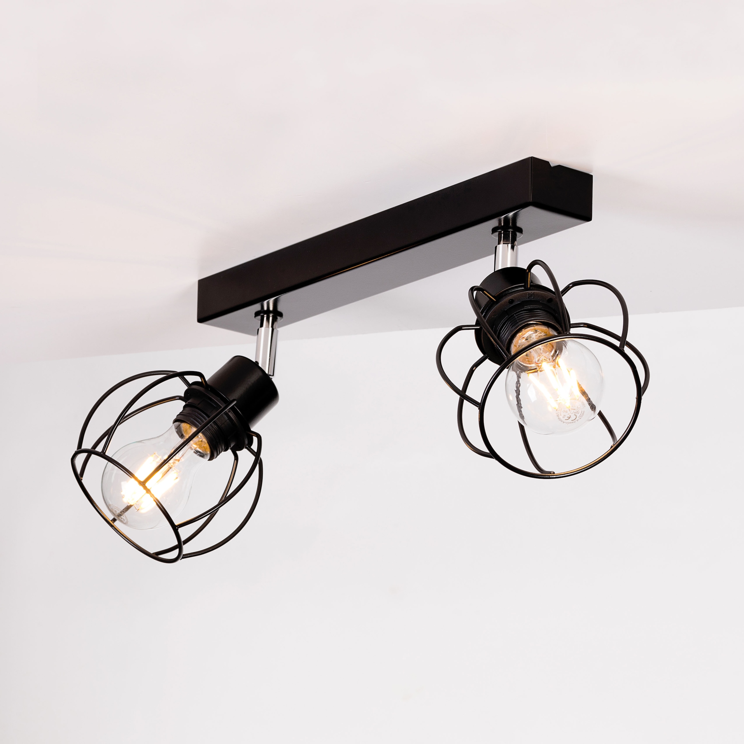 BRITOP LIGHTING Deckenleuchte »Phiphi«, 2 flammig, Leuchtmittel E27 | ohne Leuchtmittel-Leuchtmittel wechselbar, Dekorative Leuchte aus Metall, passende LM E27 / exkl., Made in Europe
