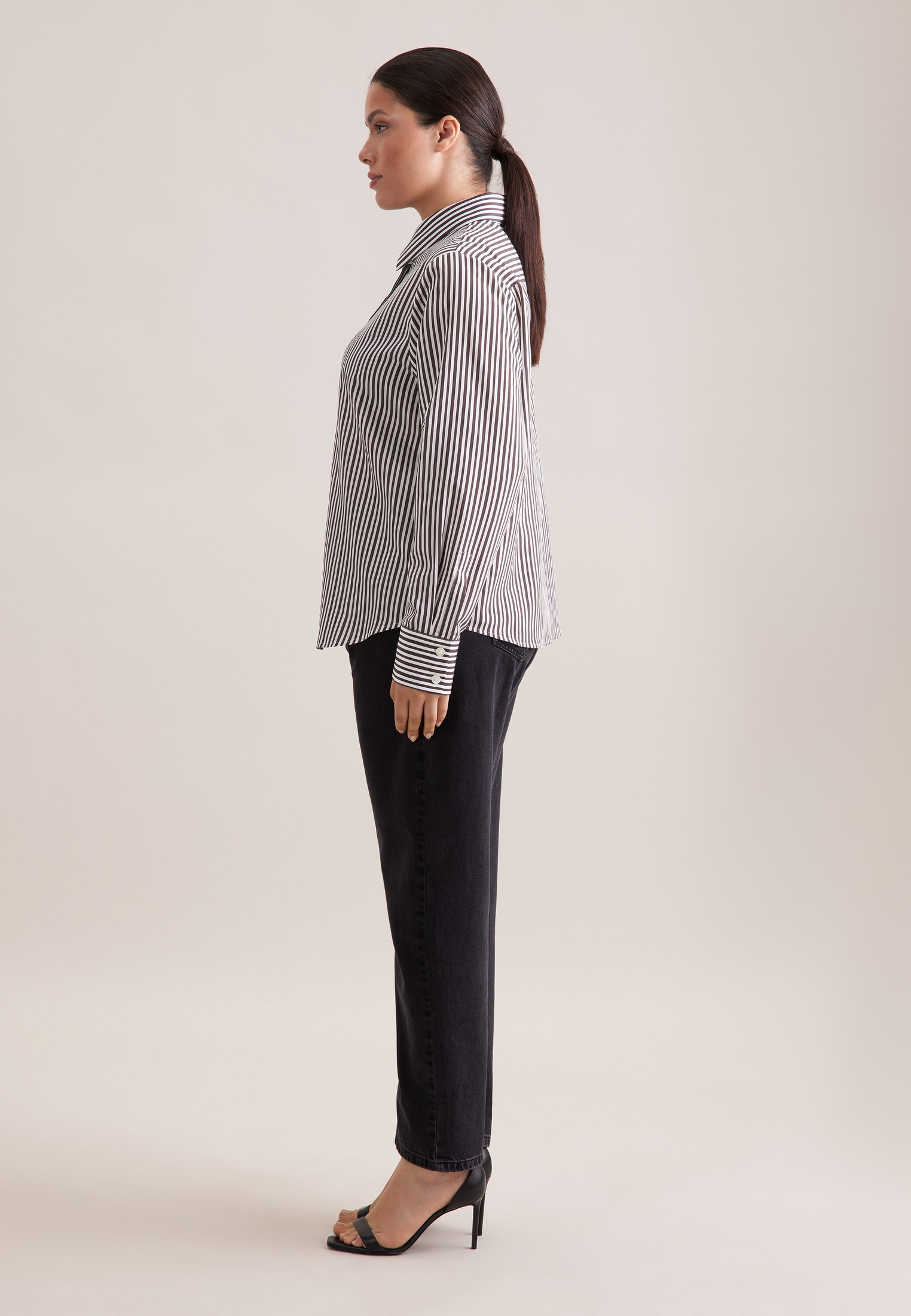 seidensticker Klassische Bluse »Schwarze Rose« 1/1 Gestreift