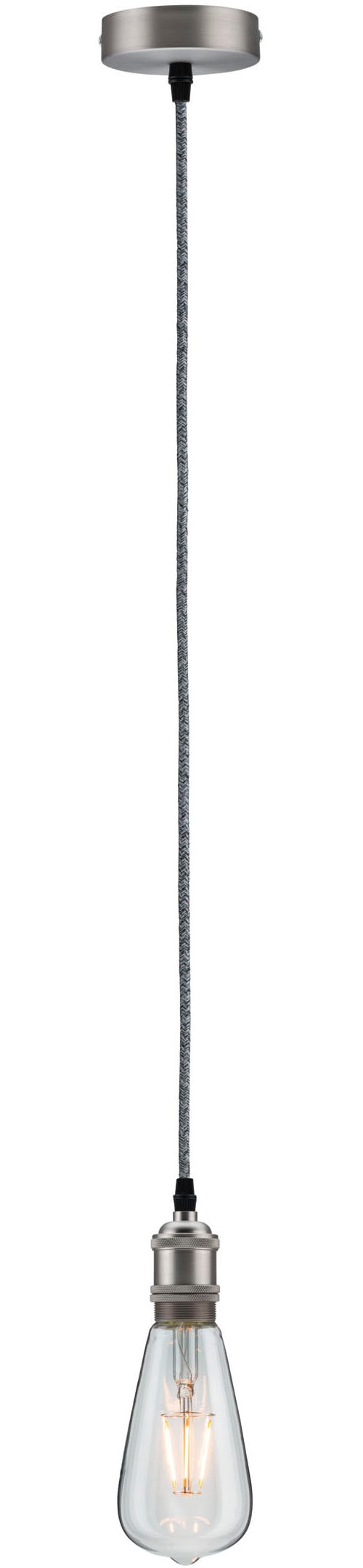Paulmann Pendelleuchte »Neordic Eldar max. 1x60W Nickel gebürstet 230V Metall«, 1 flammig, Leuchtmittel E27 | ohne Leuchtmittel, E27