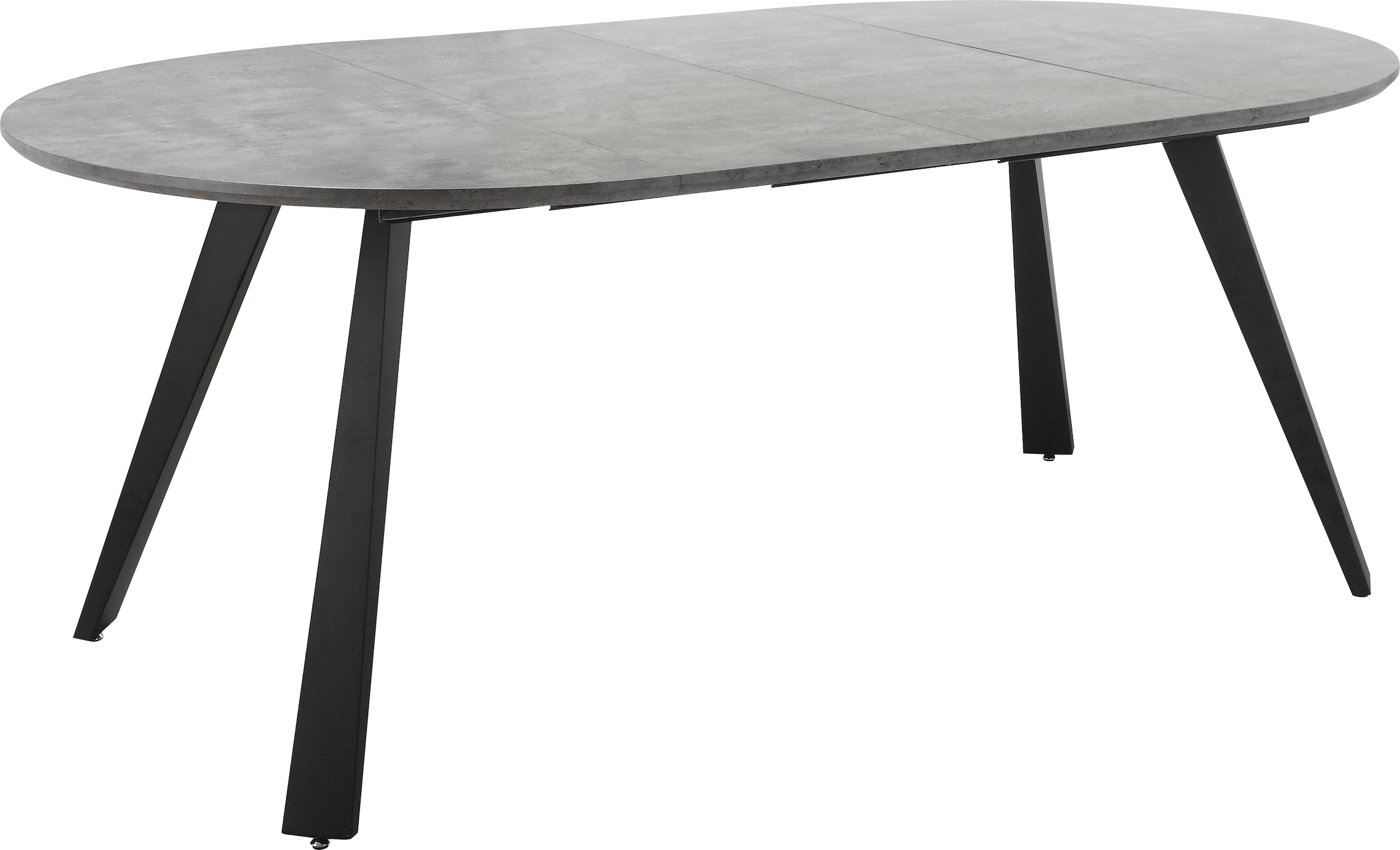 Home affaire Esstisch »Beaufay«, (1 St.), Tischplatte in Beton Optik, Gestell aus Metall schwarz, Höhe 75,5 cm