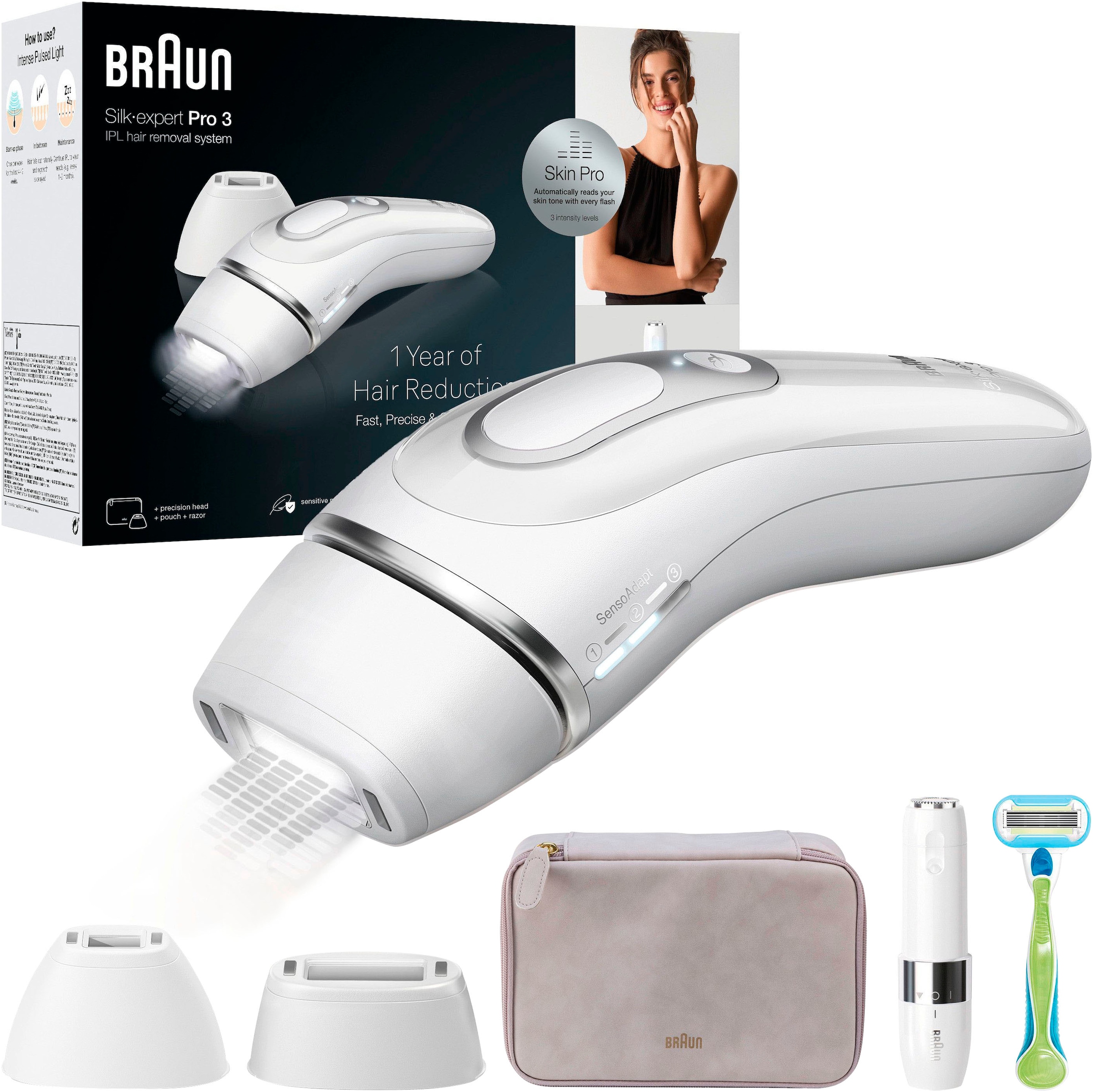 Braun IPL-Haarentferner »Silk·expert Pro 3 PL3136«, pro Minute bis zu 100 Lichtimpulse,...