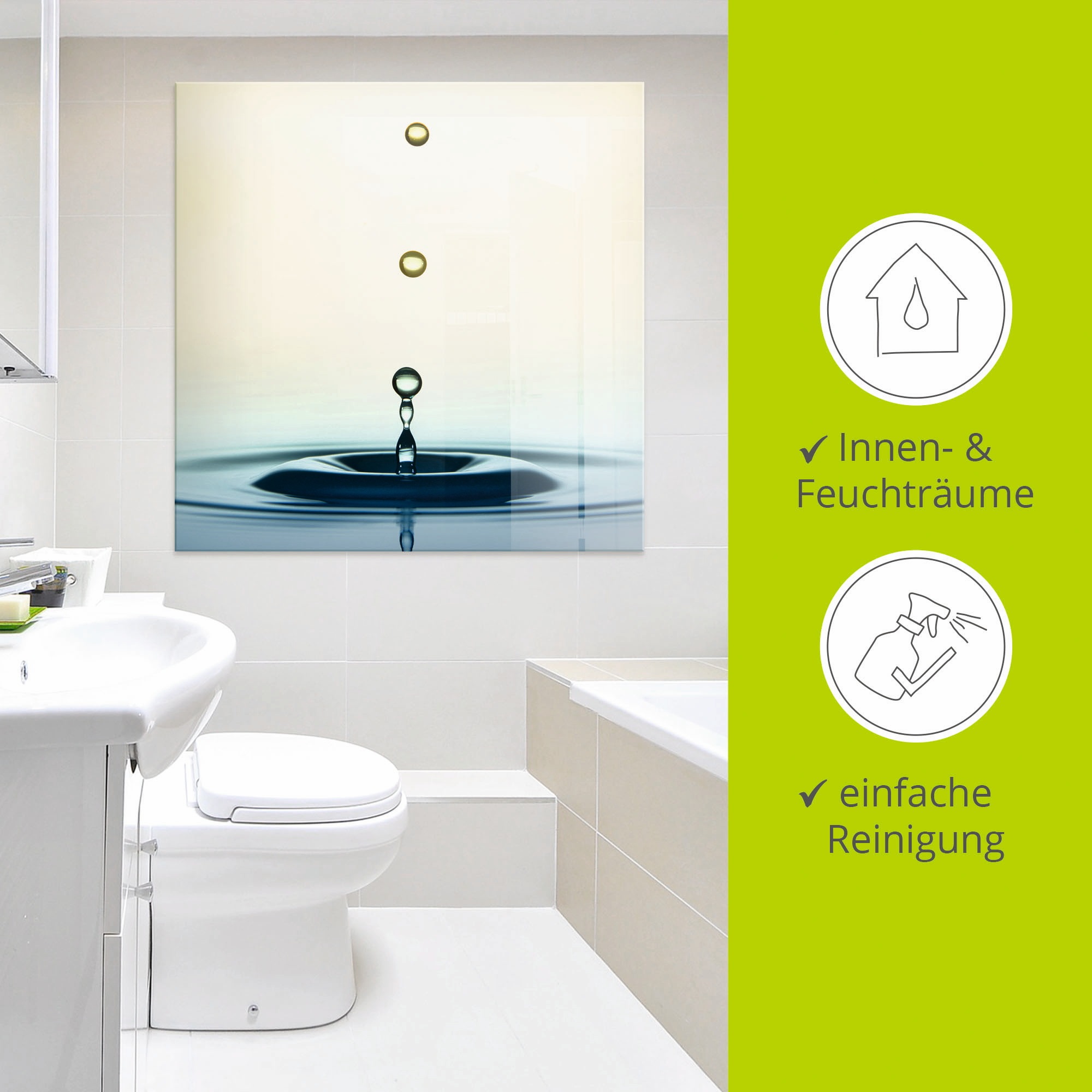 Artland Glasbild »Tropfen«, Zen, (1 St.), in verschiedenen Größen