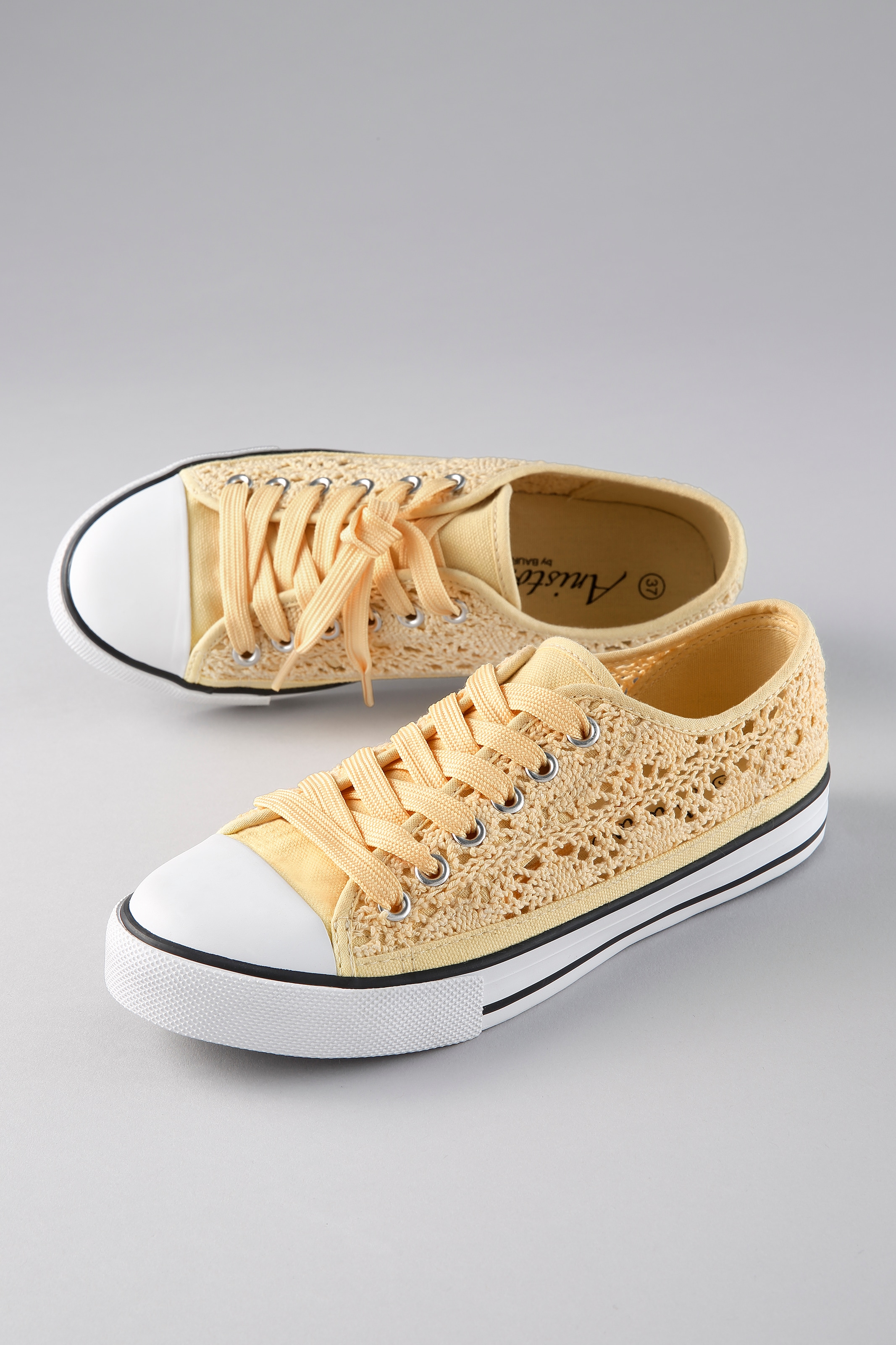 Aniston SHOES Sneaker  Schnürschuh, Freizeitschuh in Häkeloptik - NEUE KOLLEKTION