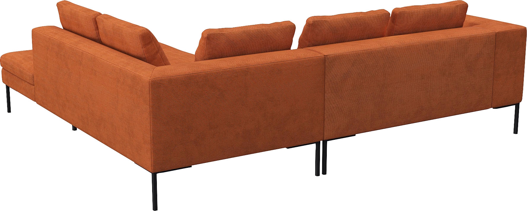 FLEXLUX Ecksofa »Loano, superbequemer Sitzkomfort durch Kaltschaum im Sitz, L-Form«, modernes Sofa, frei im Raum stellbar, lose Kissen, hoher Fuß