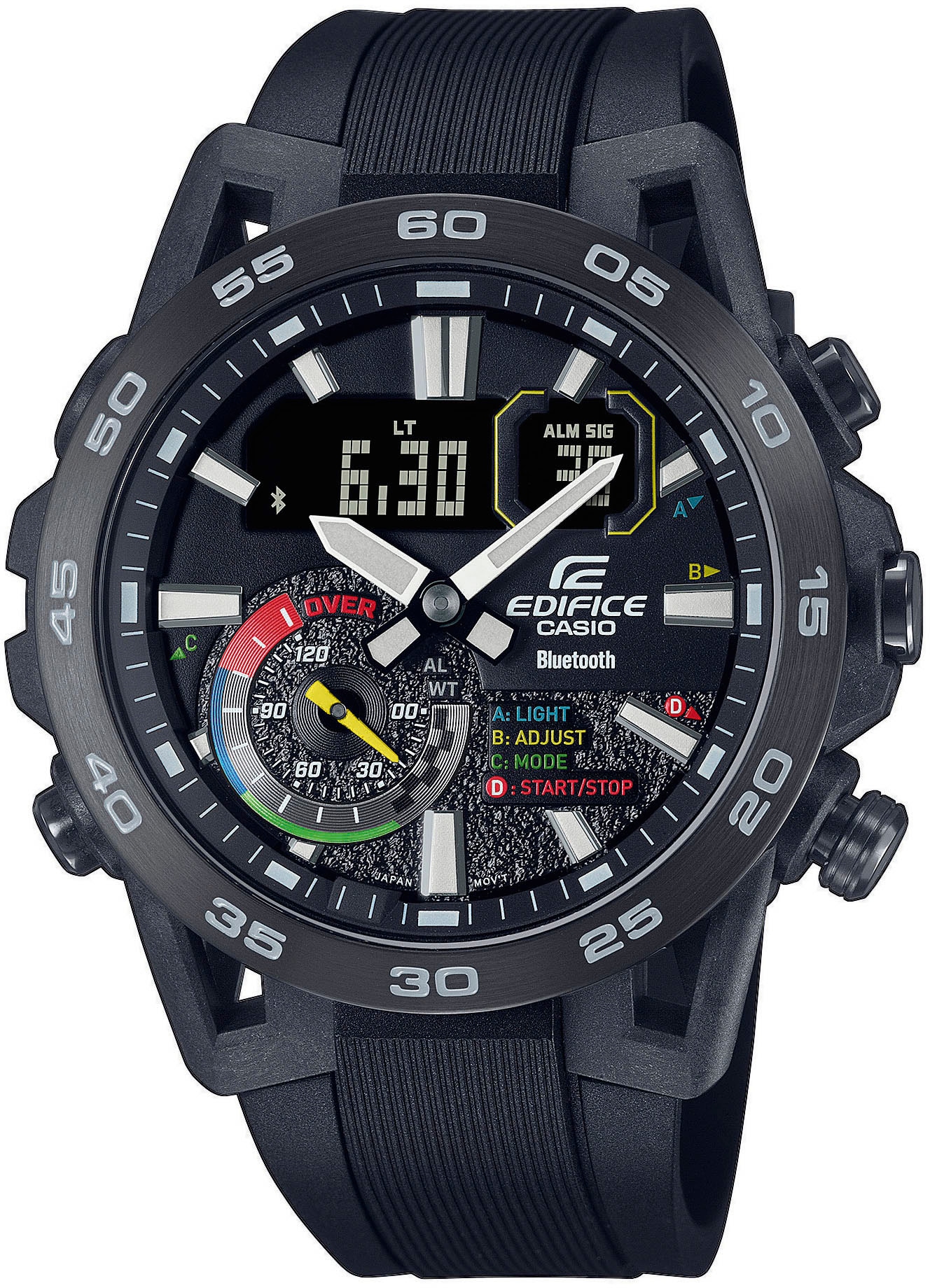 CASIO EDIFICE Smartwatch »ECB-40MP-1AEF«, (Armbanduhr, Herrenuhr, Bluetooth, Stoppfunktion, Weltzeit, digital)