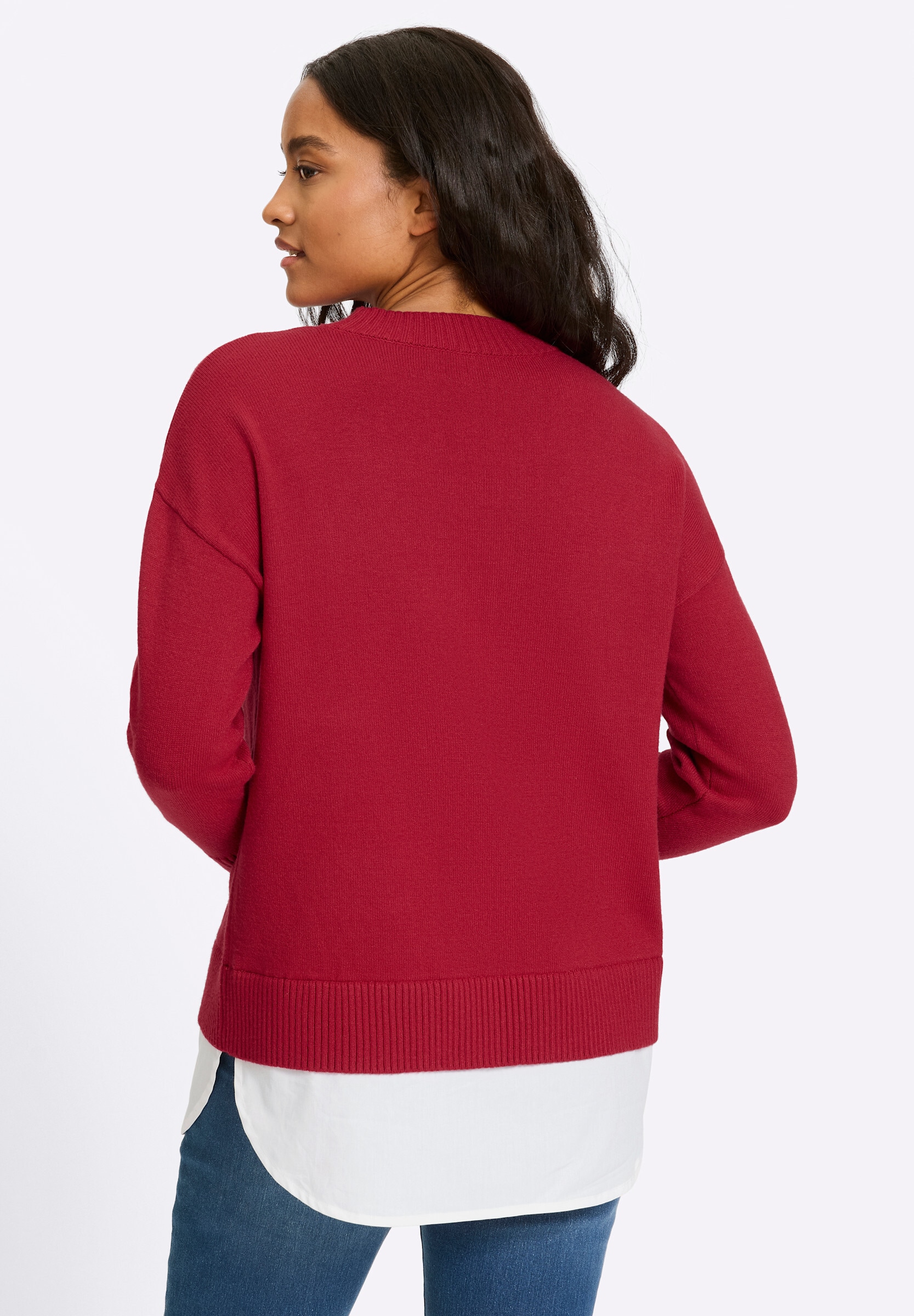 heine Strickpullover »2-in-1-Pullover 2-in-1-Pullover mit Bluseneinsatz«