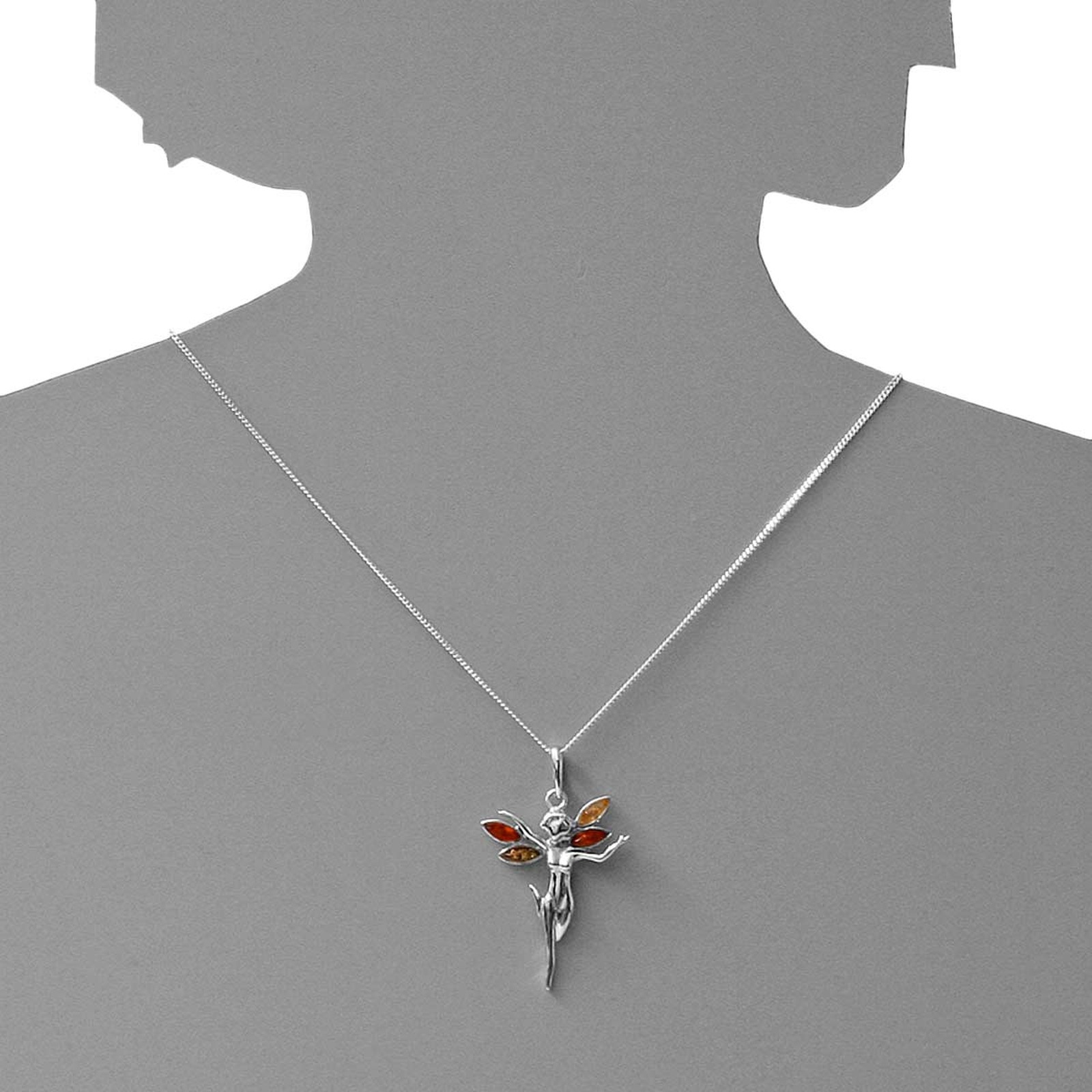 OSTSEE-SCHMUCK Kettenanhänger »- Elfe - Silber 925/000 - Bernstein«