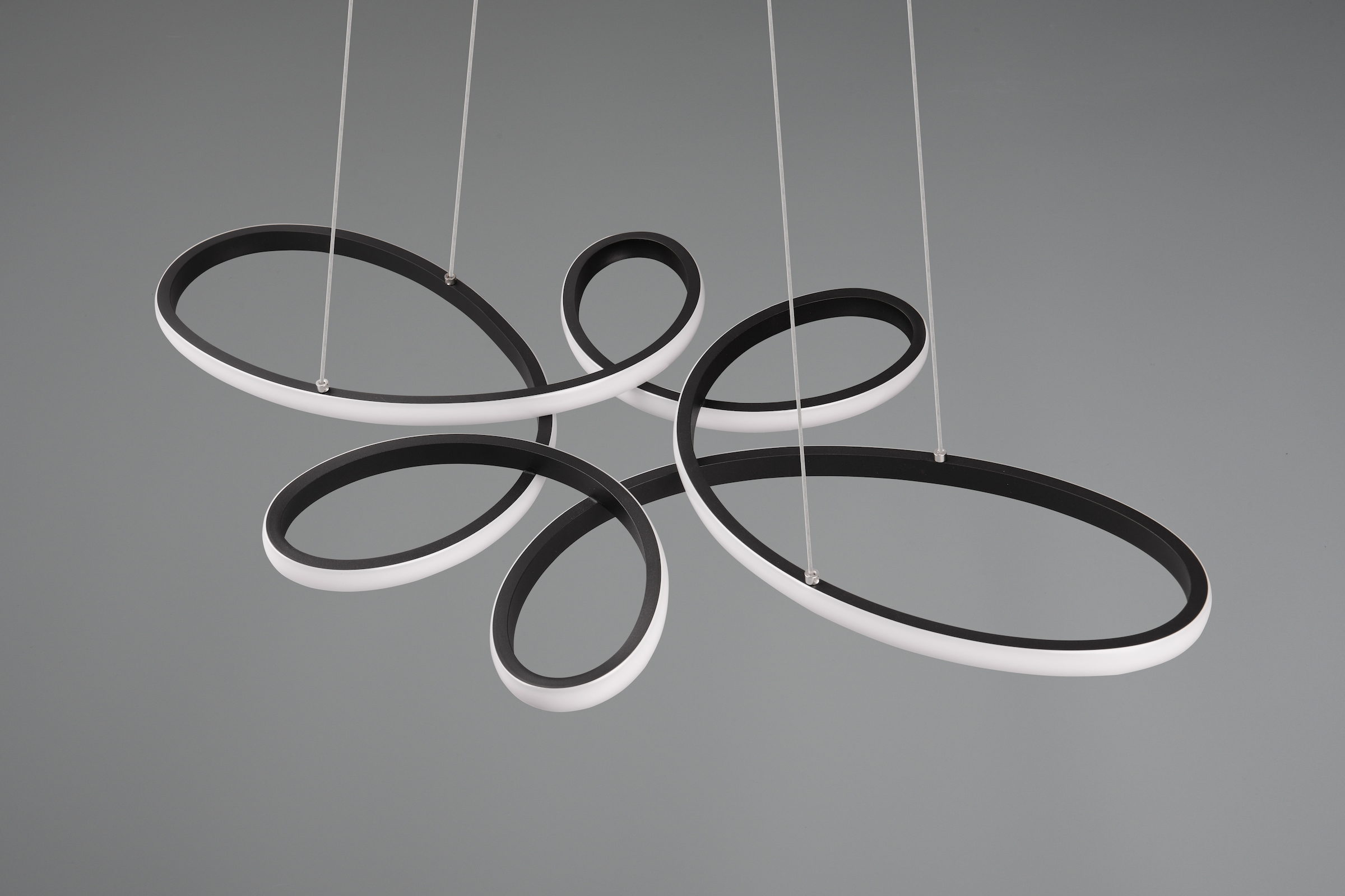 TRIO Leuchten LED Pendelleuchte »FLY, Hängelampe LED 32W 3900 Lumen warmweiß 3000K 3-Stufen dimmbar« LED-Board 1 Stk. Warmweiß höhenverstellbar: max 150cm, Maße 83x45 cm, Hängeleuchte Küche Wohnen