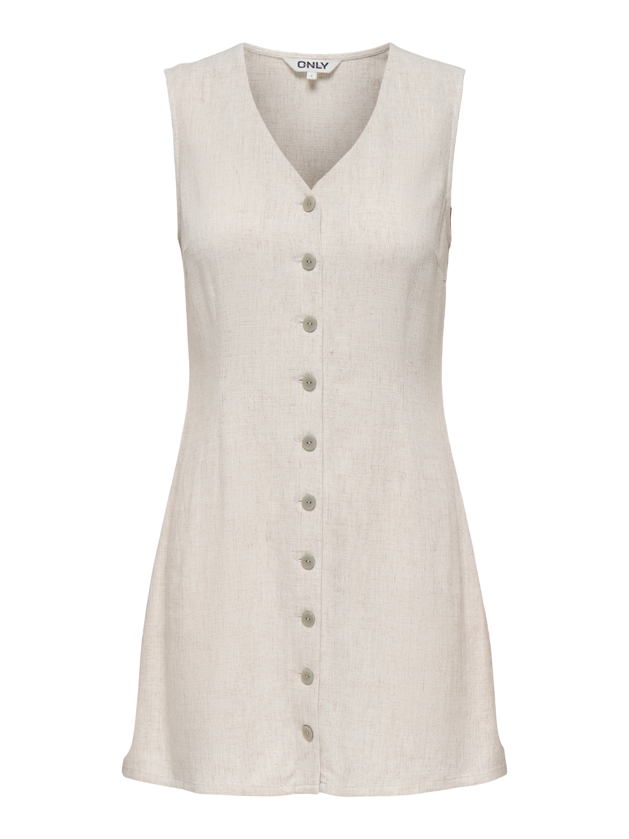 ONLY Minikleid »ONLSIESTA LIN BL SL SHORT DRESS PNT NOOS« Viskosemischung, regular fit, V-Ausschnitt, mit Leinen