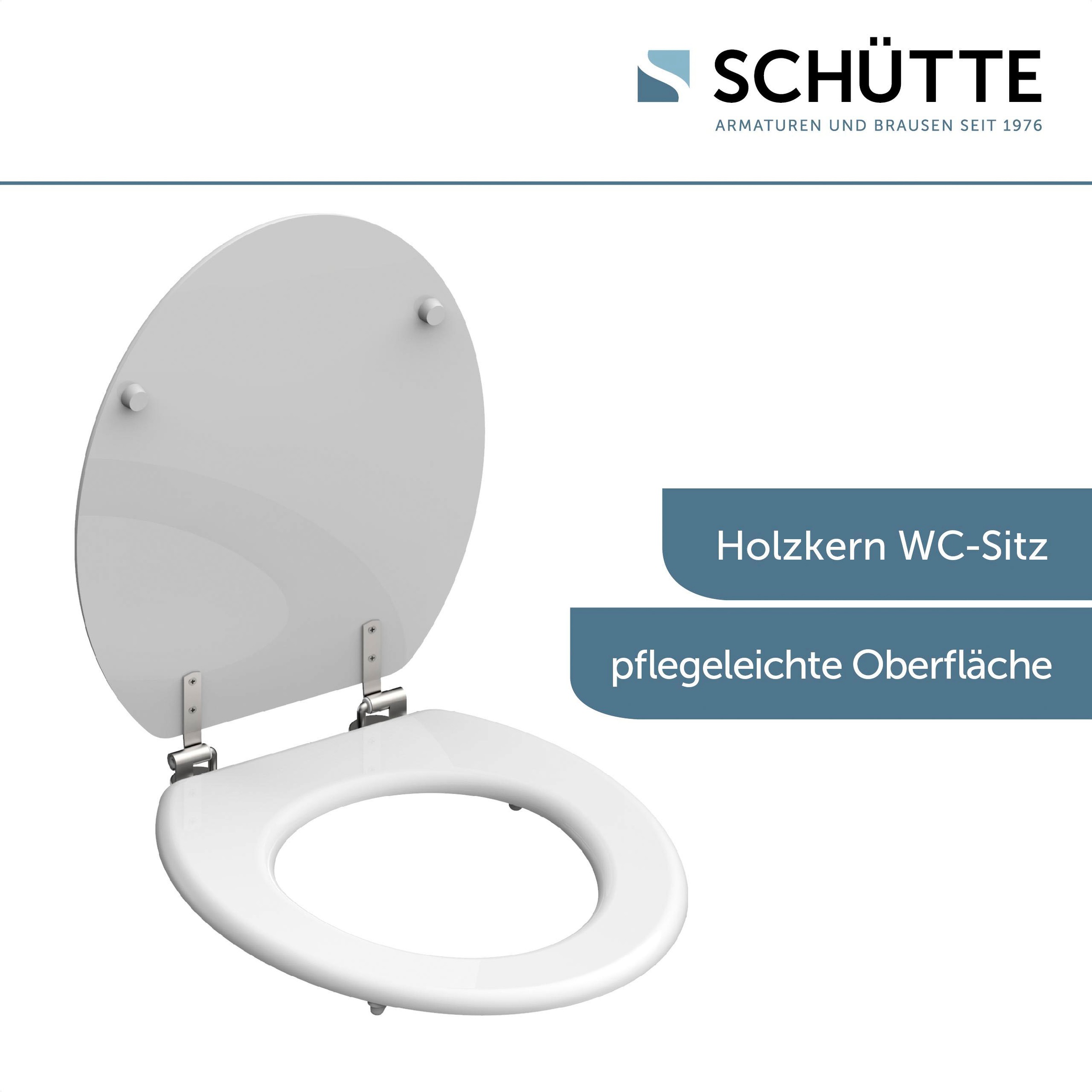 Schütte WC-Sitz, mit Holzkern, maximale Belastung der Klobrille 150 kg