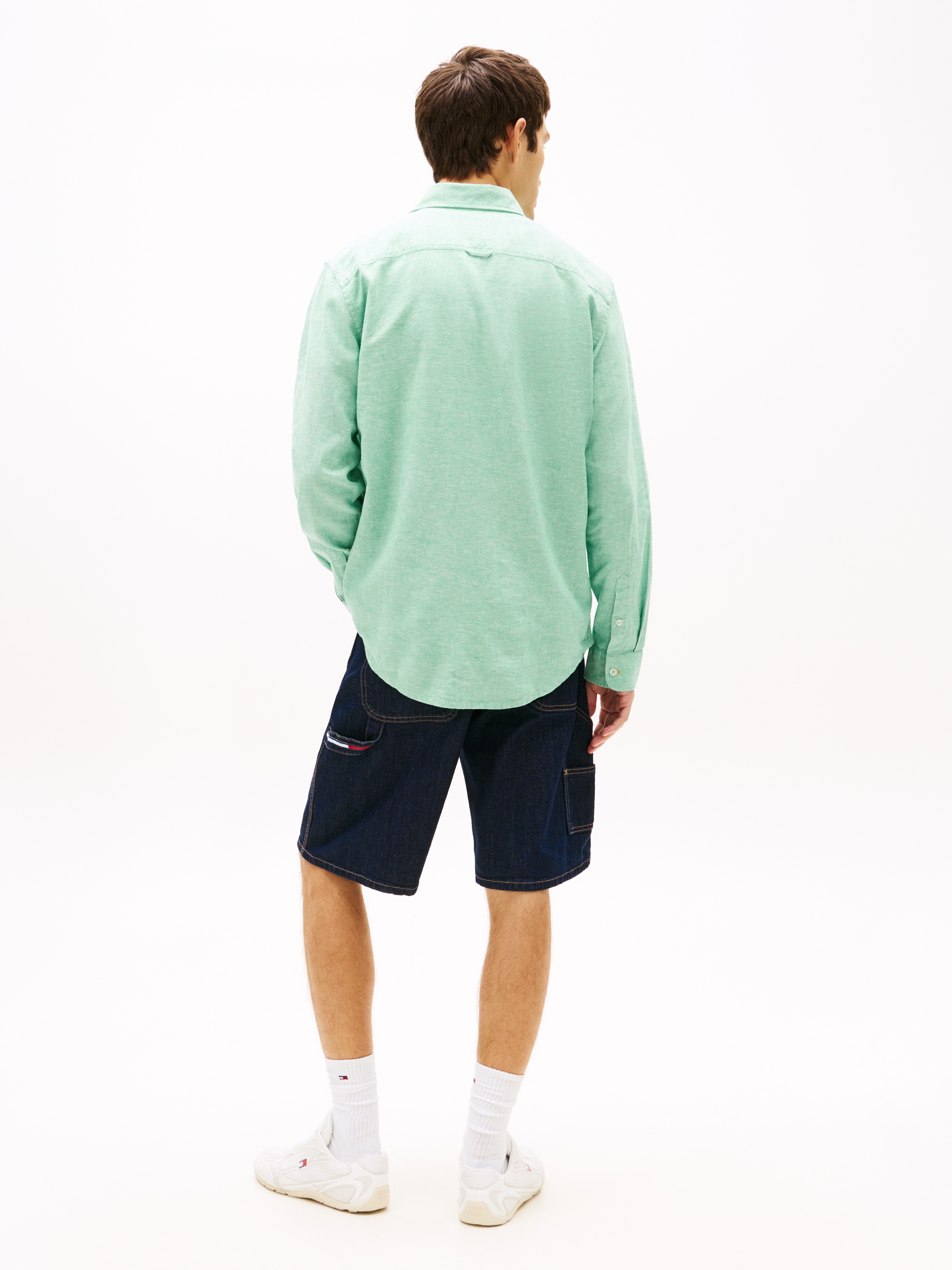 Tommy Jeans Langarmhemd »TJM REGULAR FIT LINEN BLEND«