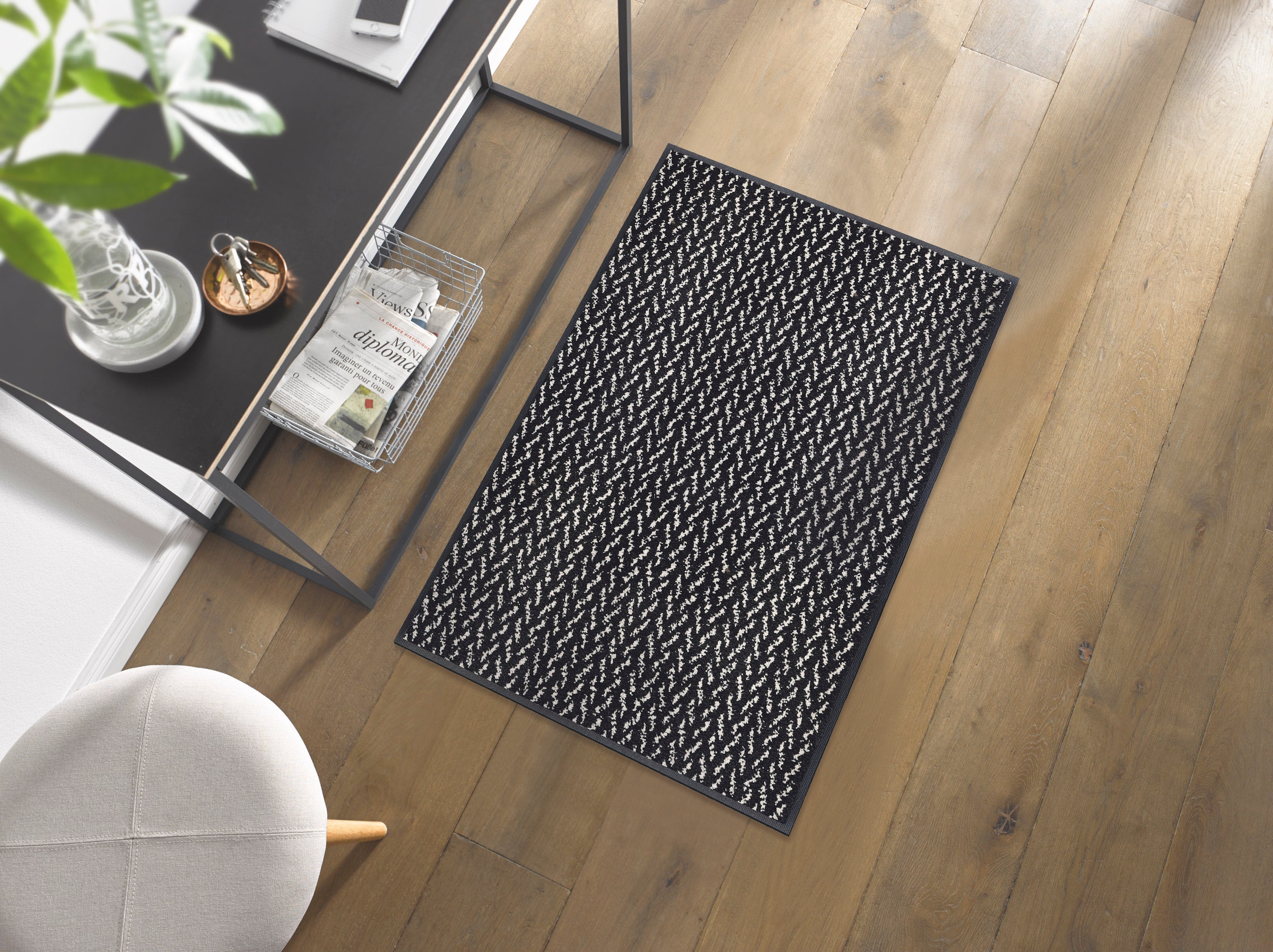 wash+dry by Kleen-Tex Teppich »Duo Pepper« rechteckig 9 mm Höhe rutschhemmend, In- und Outdoor geeignet, waschbar