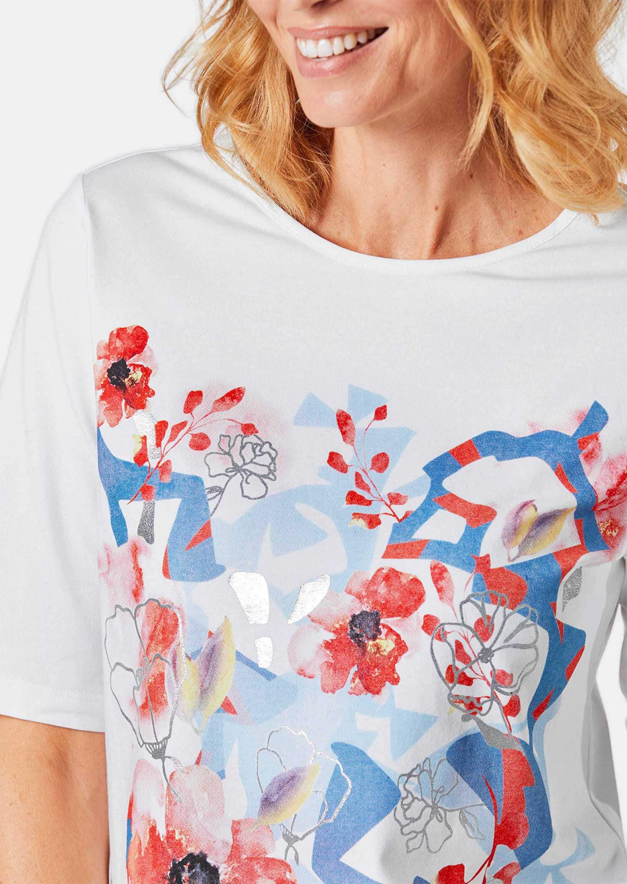 GOLDNER Print-Shirt »Kurzgröße Druckshirt aus pflegeleichtem Baumwoll-Jersey«
