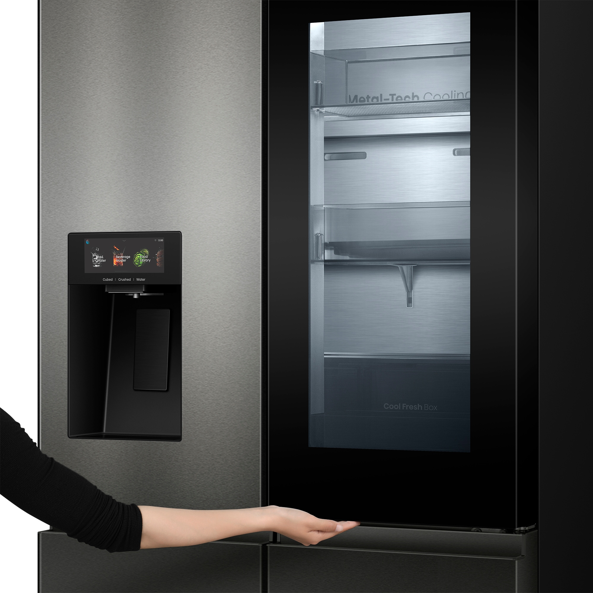 Hisense Multi Door »RQ600P7SKE« 179 cm hoch 91,4 cm breit PureViewDoor - immer sehen was im Kühlschrank ist