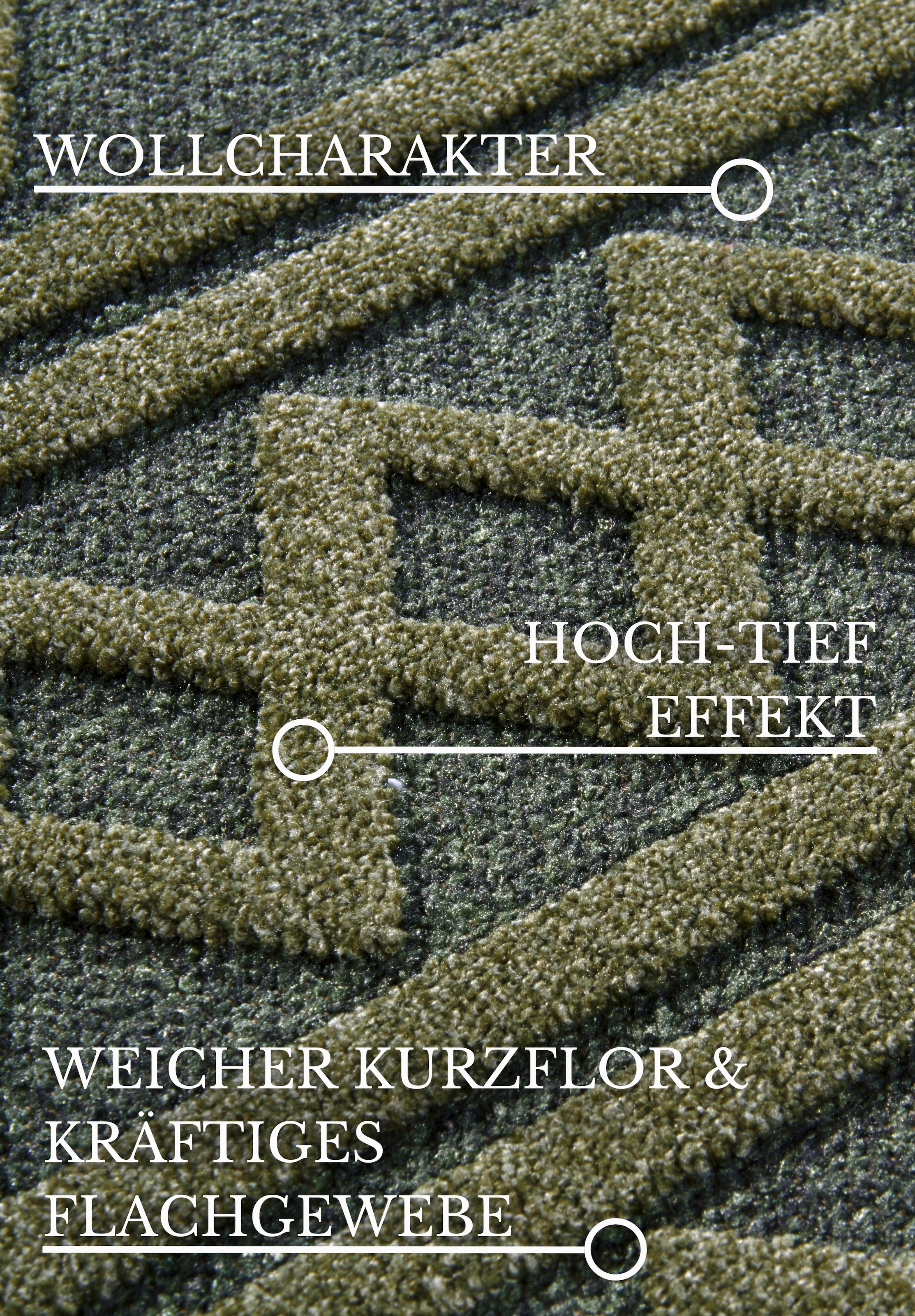Villeroy & Boch Teppich »Catherine«, rechteckig, 5,5 mm Höhe, Nachhaltig, Wohnzimmer, Schlafzimmer, Modern, Hoch-Tief Effekt, Flur