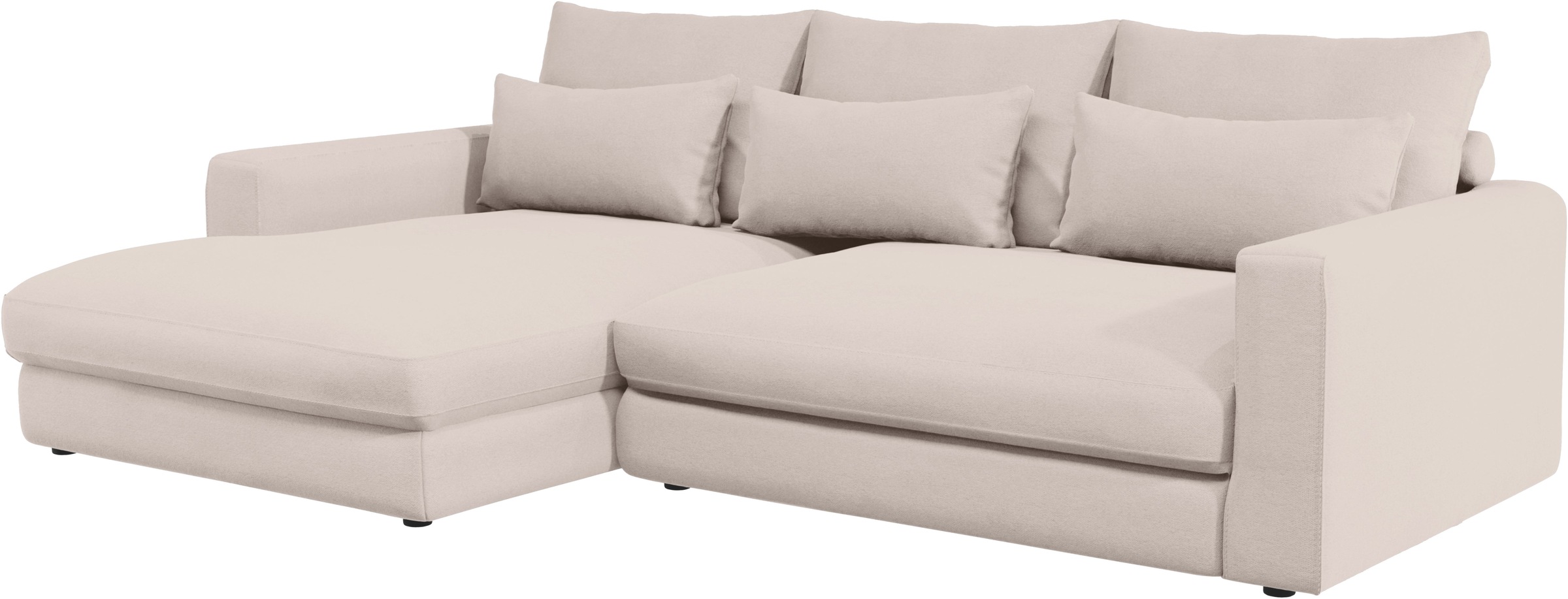 Home affaire Ecksofa »Darwin, viele Kissen, extra tiefe Sitzfläche, 271/89/171 (B(H/T)«, gemütlich und weich, L-Form, mit extra softem Sitzkomfort, Cord