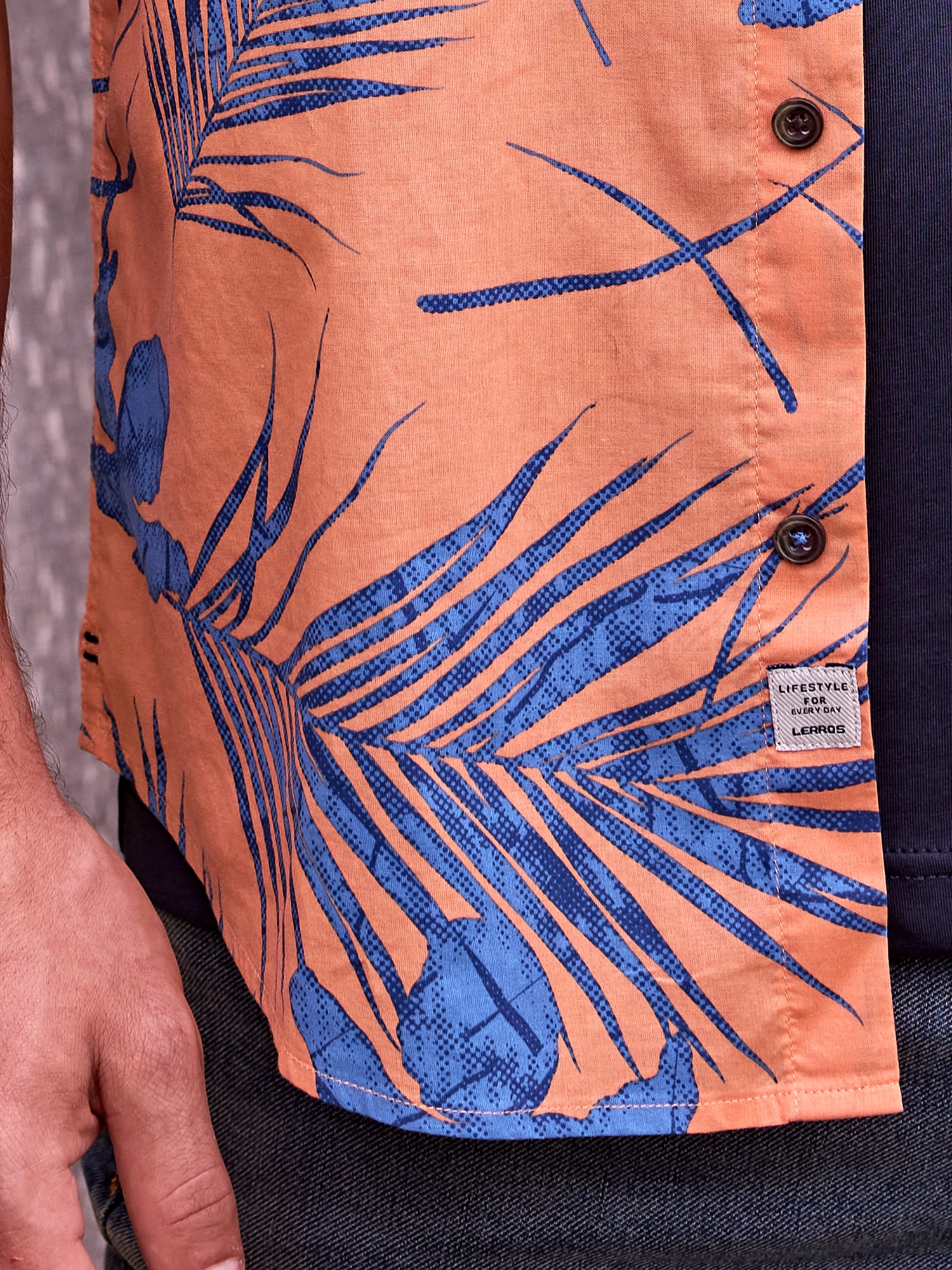 LERROS Kurzarmhemd »LERROS Kurzärmeliges Herrenhemd, Hawaiian-Style«