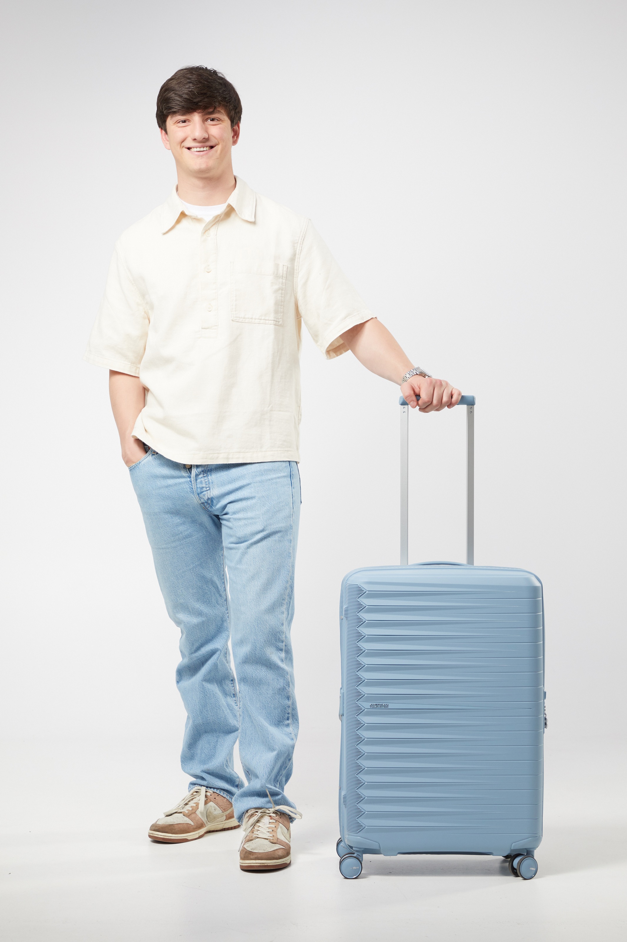 American Tourister® Hartschalen-Trolley »FASTFORWARD, verschiedene Größen und Farben«, 4 Rollen, Hartschalen-Koffer personalisierbar TSA-Schloss Volumenerweiterung